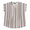 lily morgan Women's Plus Pleated Printed V-Neck Blouse sold by Giant Tiger