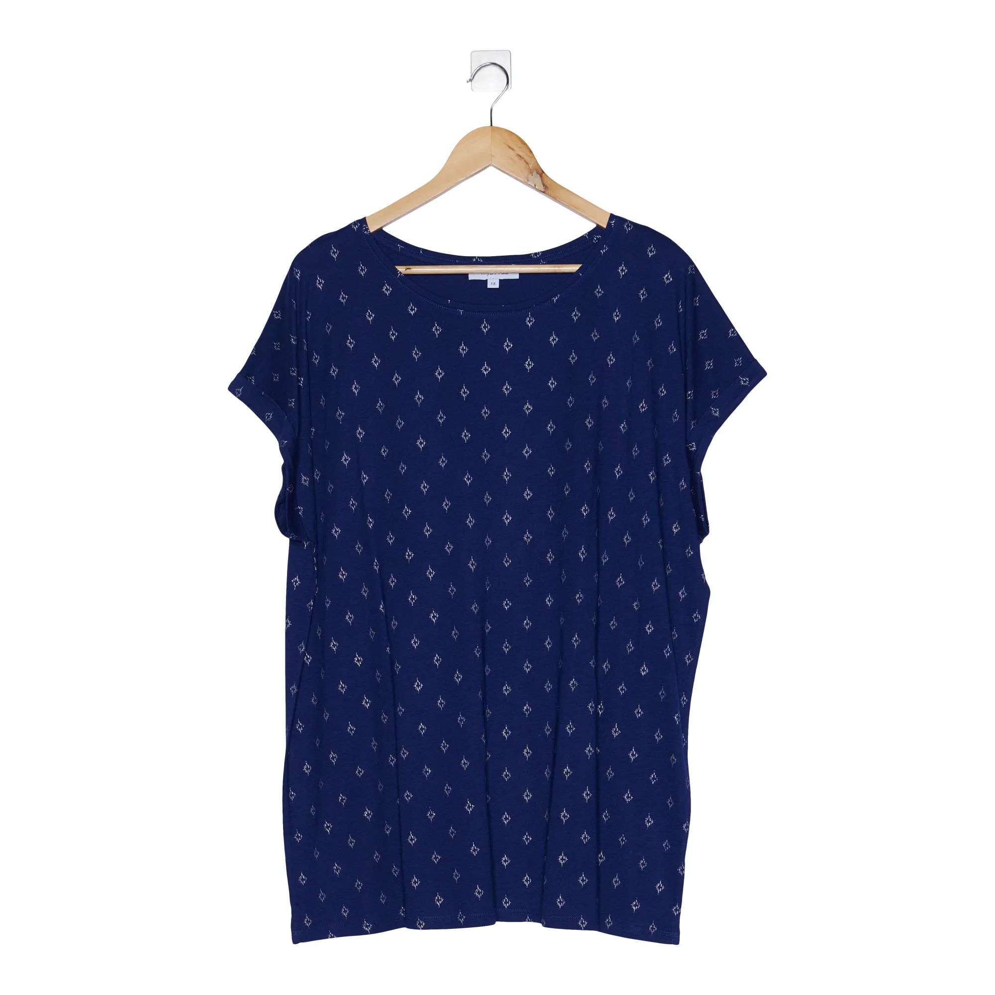 mySTYLE Women's Plus Country Cool All-Over Print Roll-Up Tee sold by Giant Tiger product image thumbnail 2