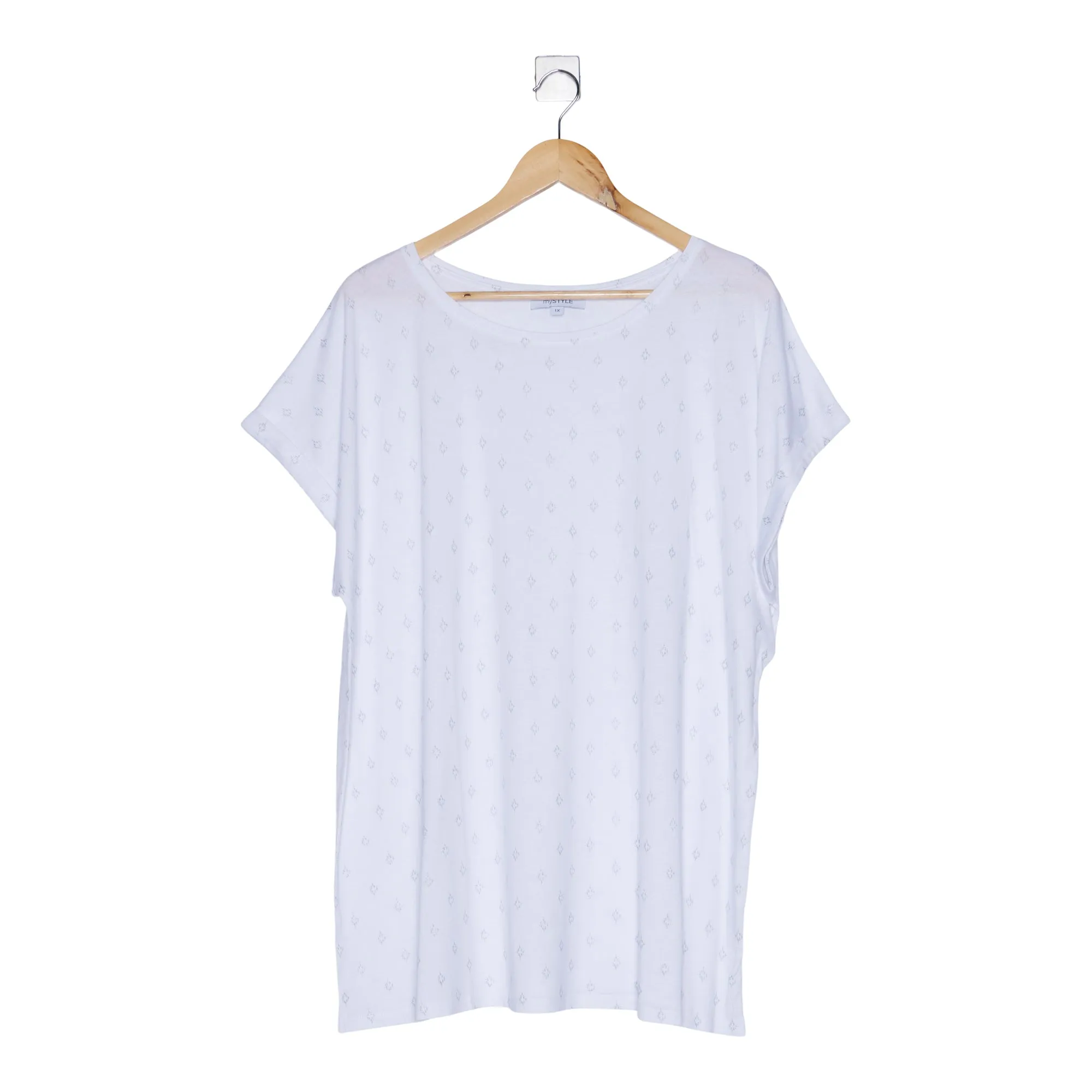 mySTYLE Women's Plus Country Cool All-Over Print Roll-Up Tee sold by Giant Tiger product image thumbnail 3