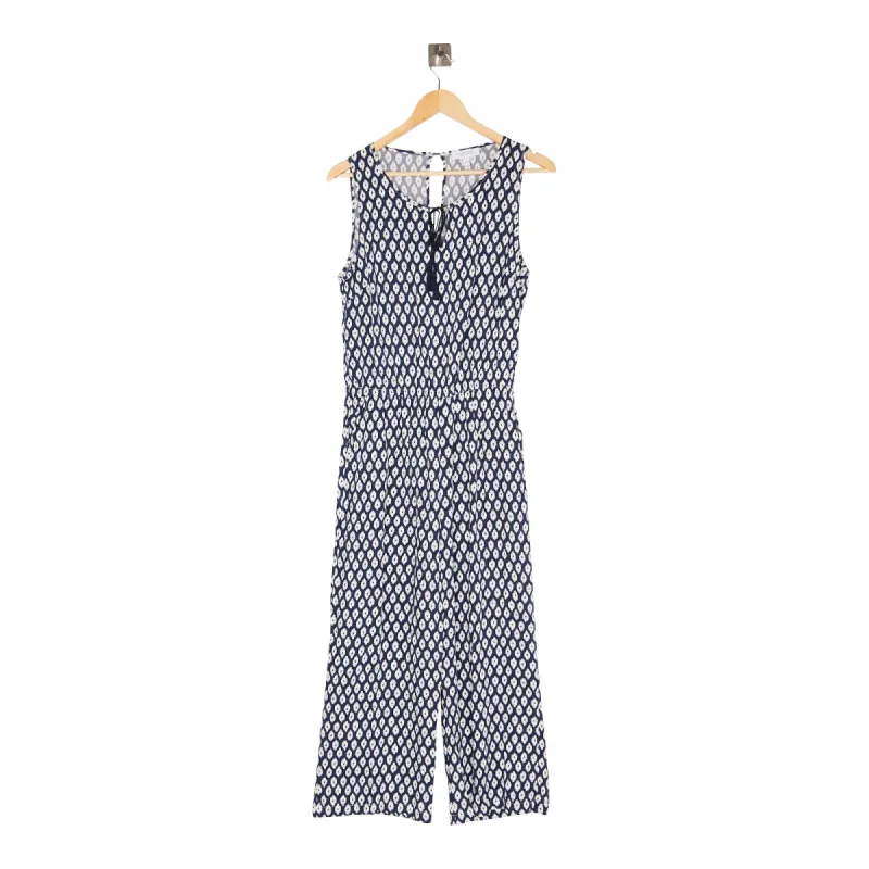 mySTYLE Women's Split Round Neck Sleeveless Challis Jumpsuit sold by Giant Tiger