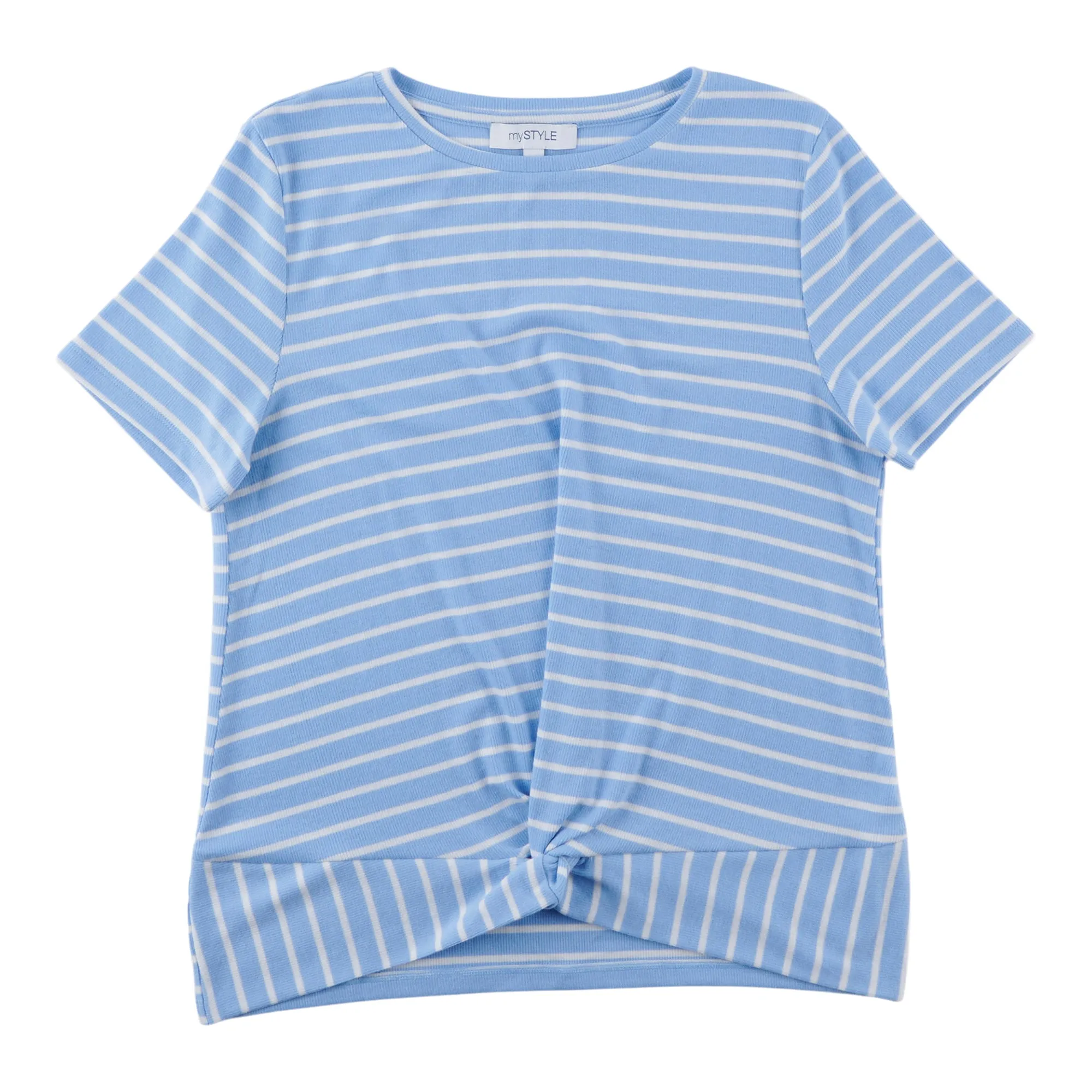 mySTYLE Women's Ribbed Front Tie T-Shirt sold by Giant Tiger