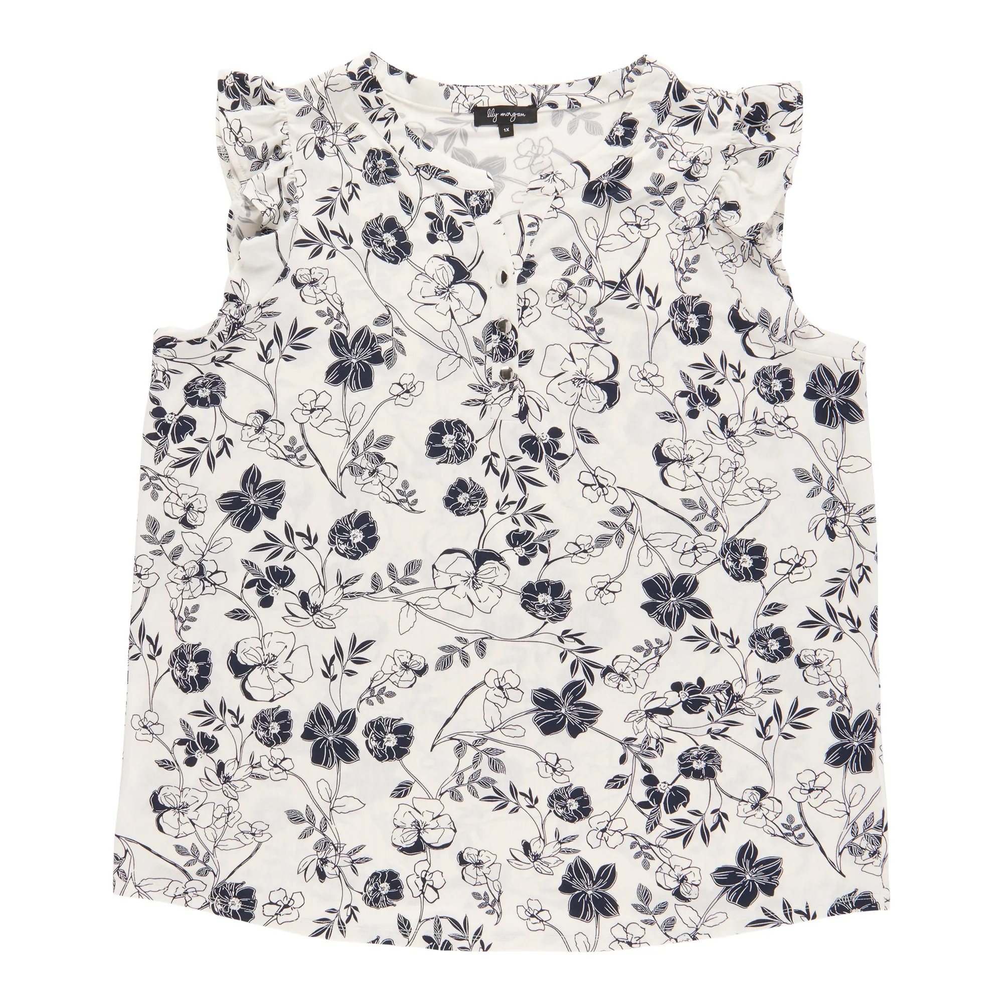 lily morgan Women's Plus V-Neck Blouse sold by Giant Tiger product image thumbnail 3