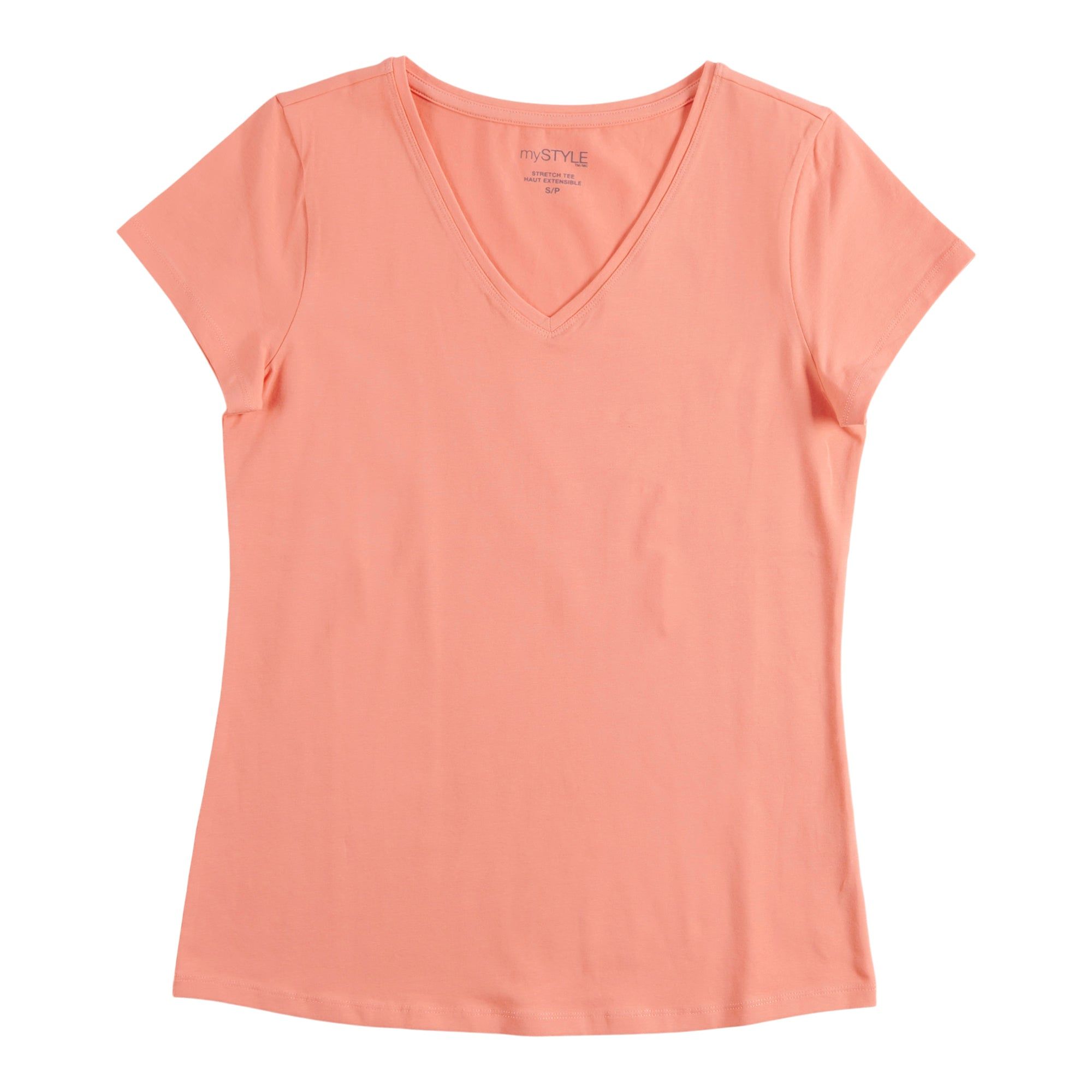 mySTYLE Women's V-Neck Stretch T-Shirt sold by Giant Tiger product image thumbnail 2