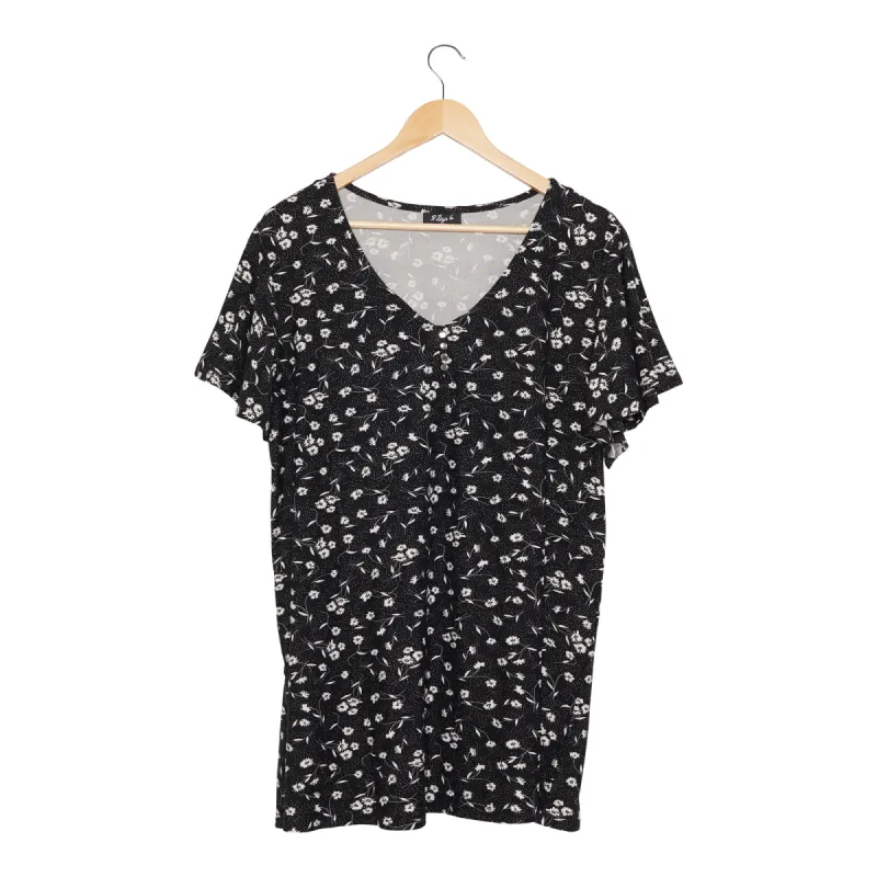 Women's Plus Printed Button Flutter Sleeve Top sold by Giant Tiger