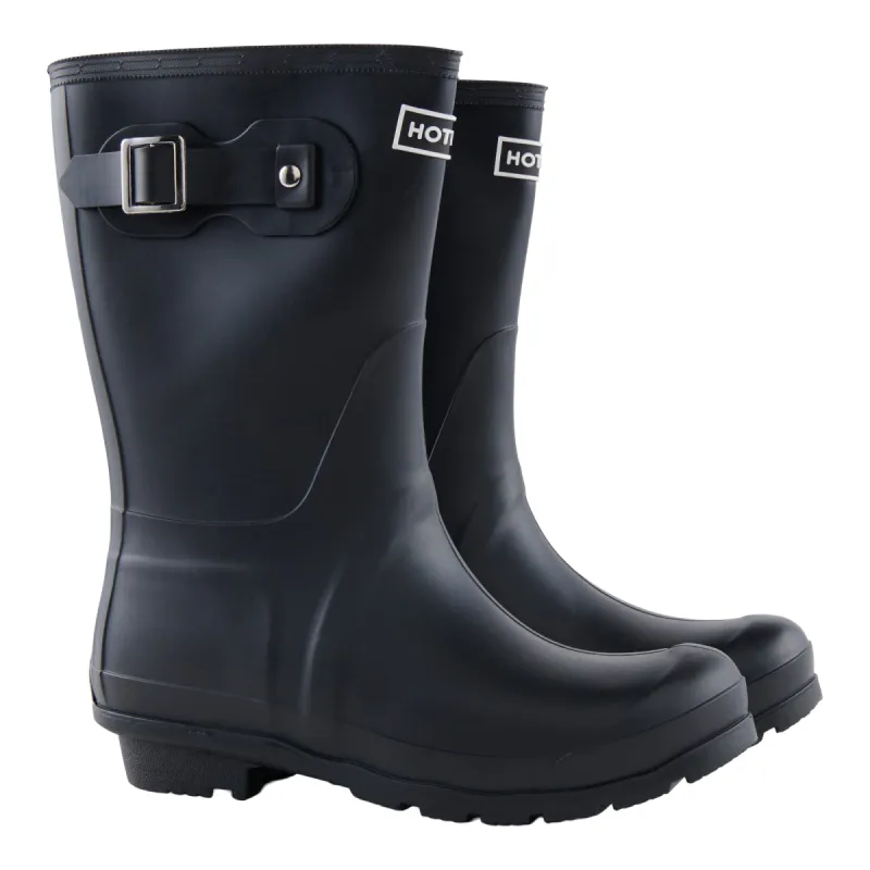 Hot Paws Women's Midi Rain Boots, Black sold by Giant Tiger