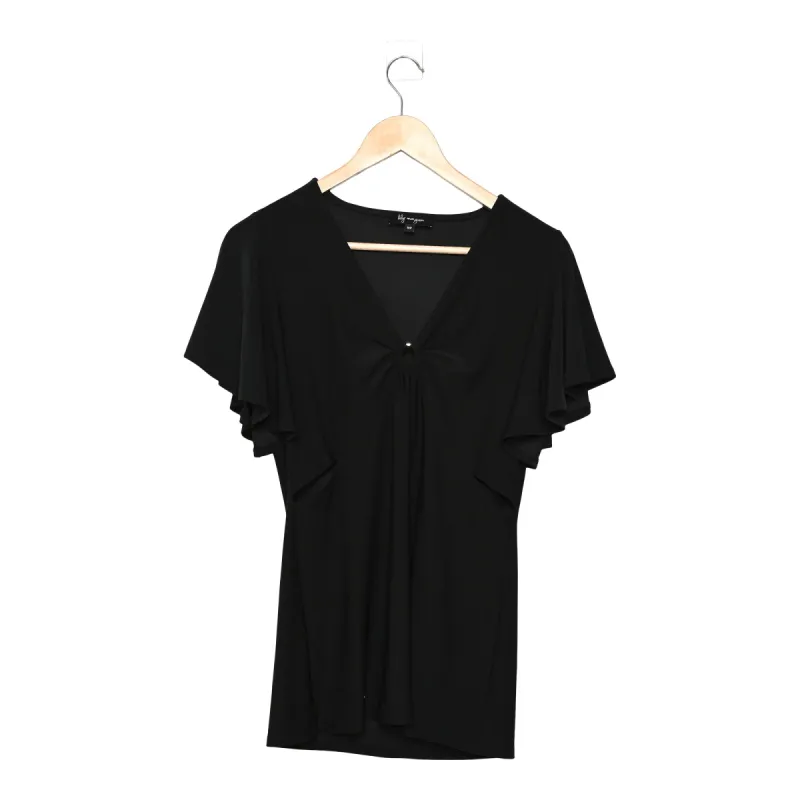 lily morgan Women's Simply Chic Short Flutter Sleeve Top sold by Giant Tiger