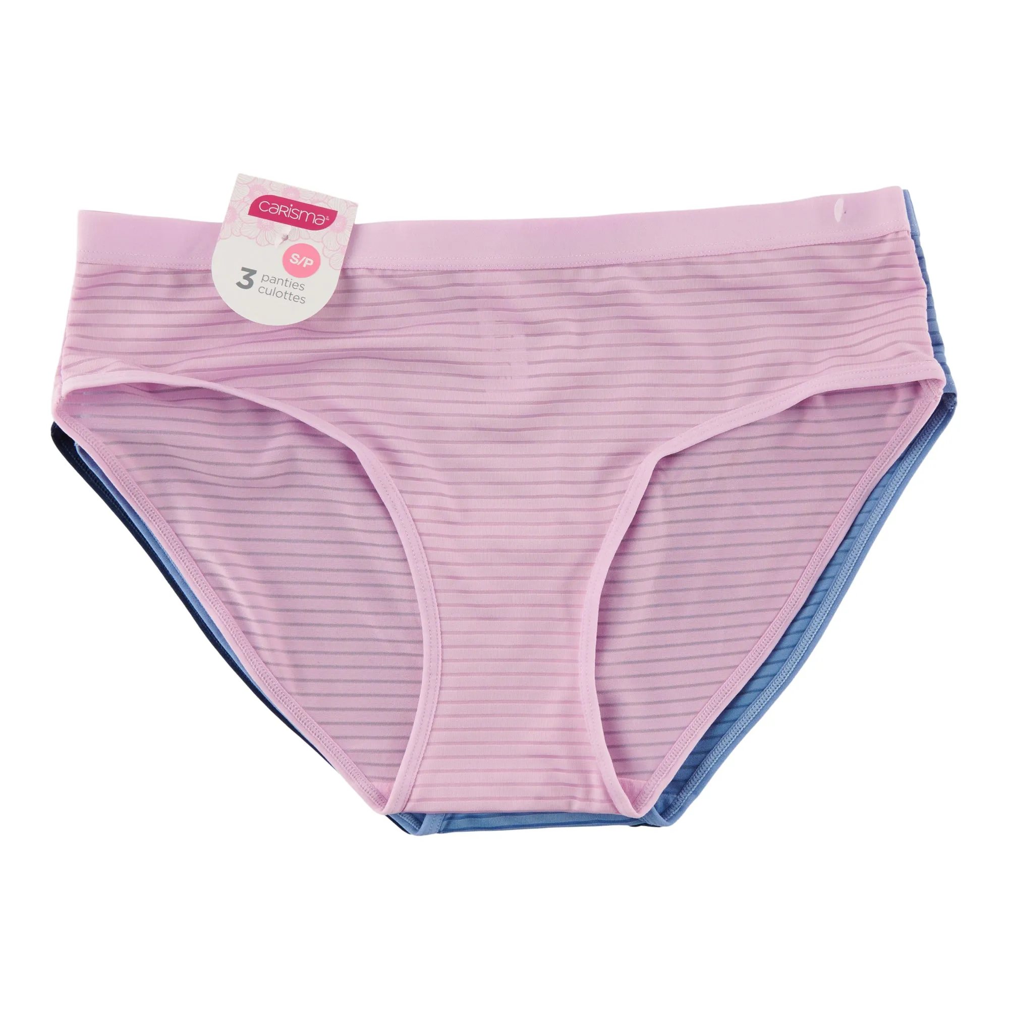 Carisma Women's Shadow Stripe Hipster, 3-Pack sold by Giant Tiger