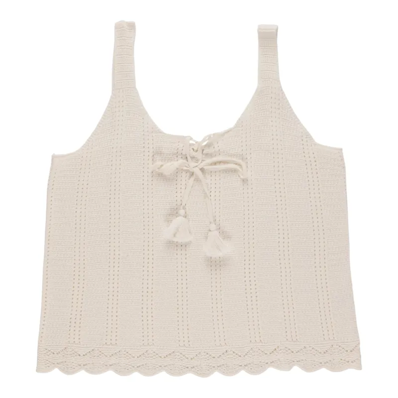 mySTYLE Women's Plus Festival Crochet Sweater Tank Top sold by Giant Tiger