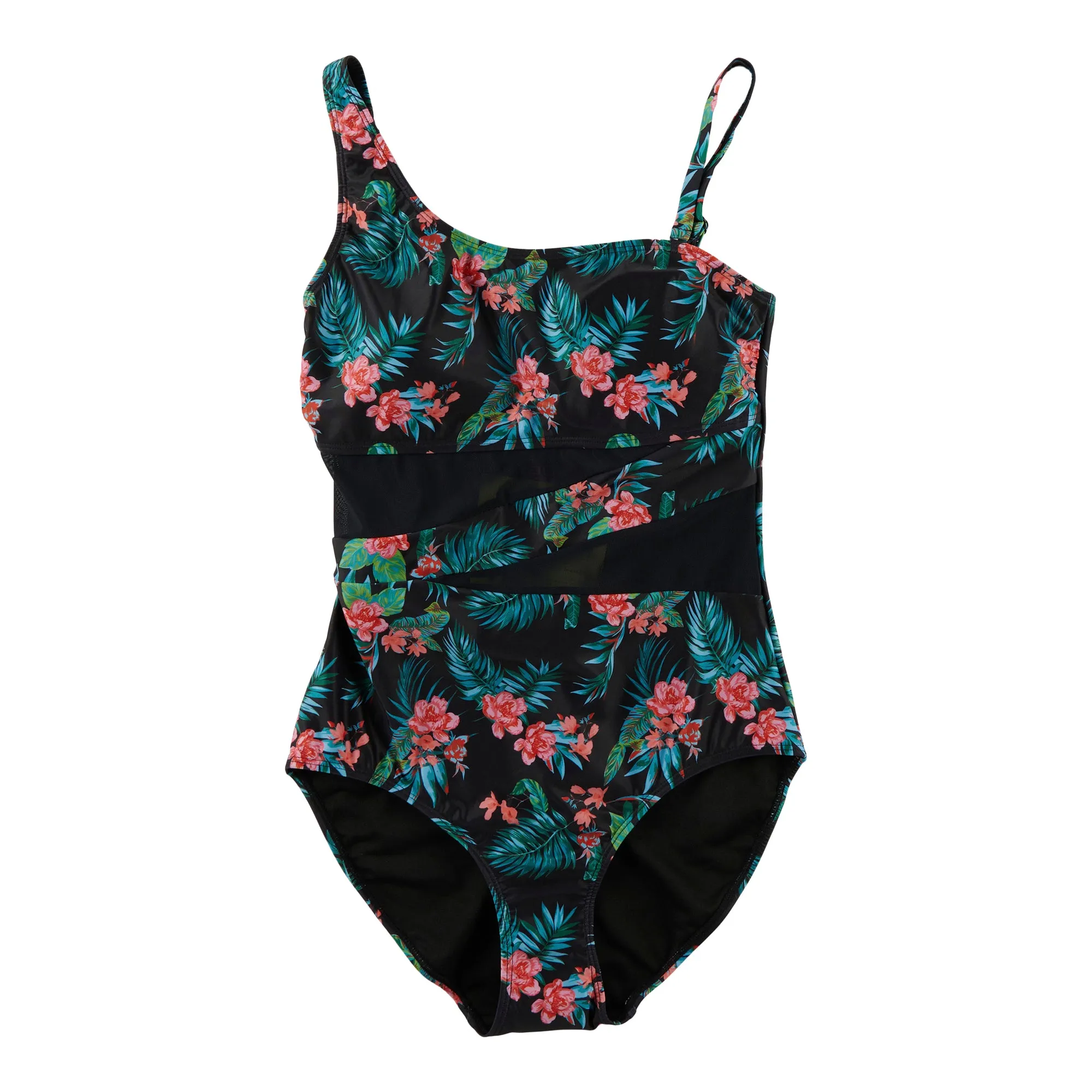 ACX Active Pink Women's Hawaiian Tropical One-Piece Swimsuit sold by Giant Tiger