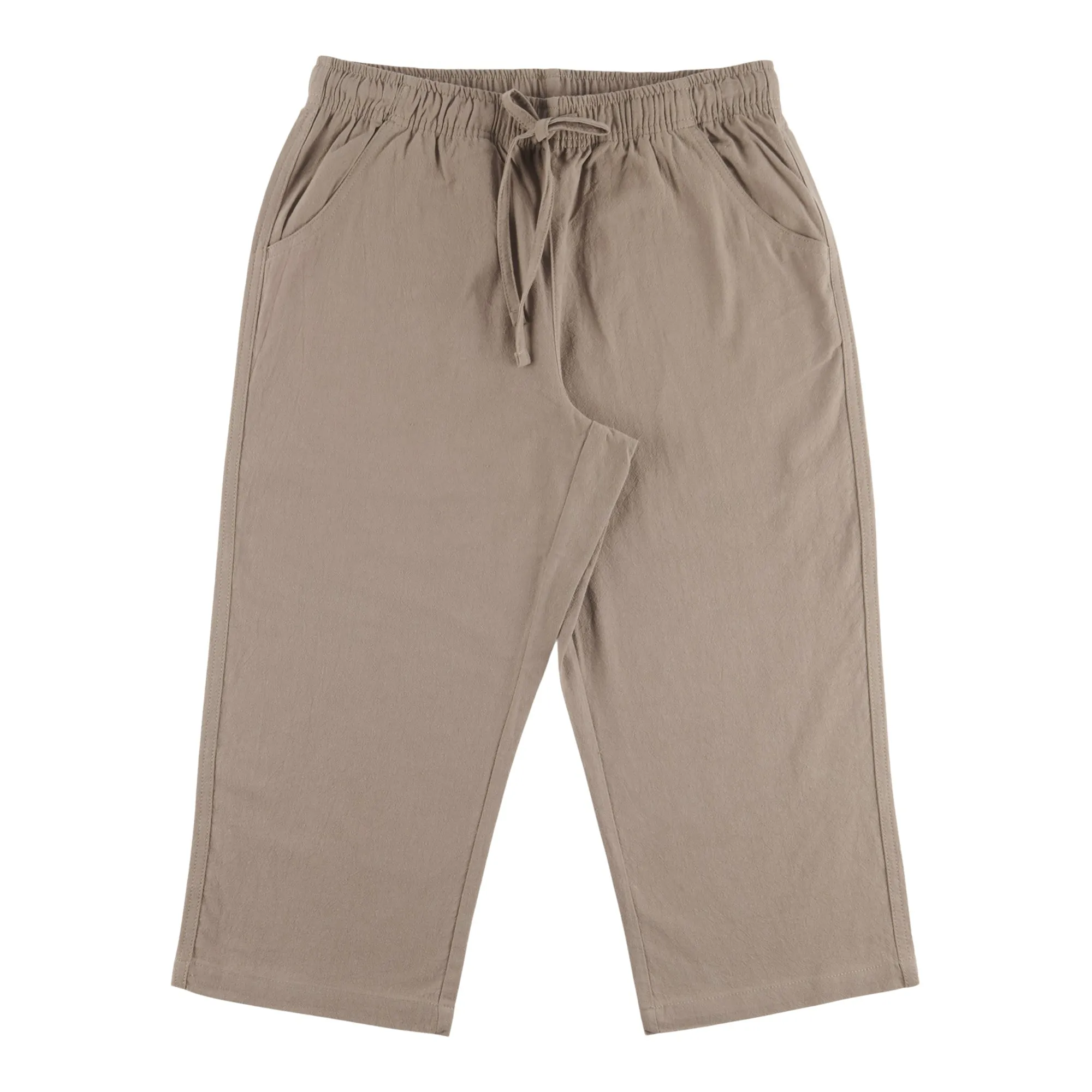 Classic Editions Women's Summer Look Solid Crinkle Capri Pants sold by Giant Tiger