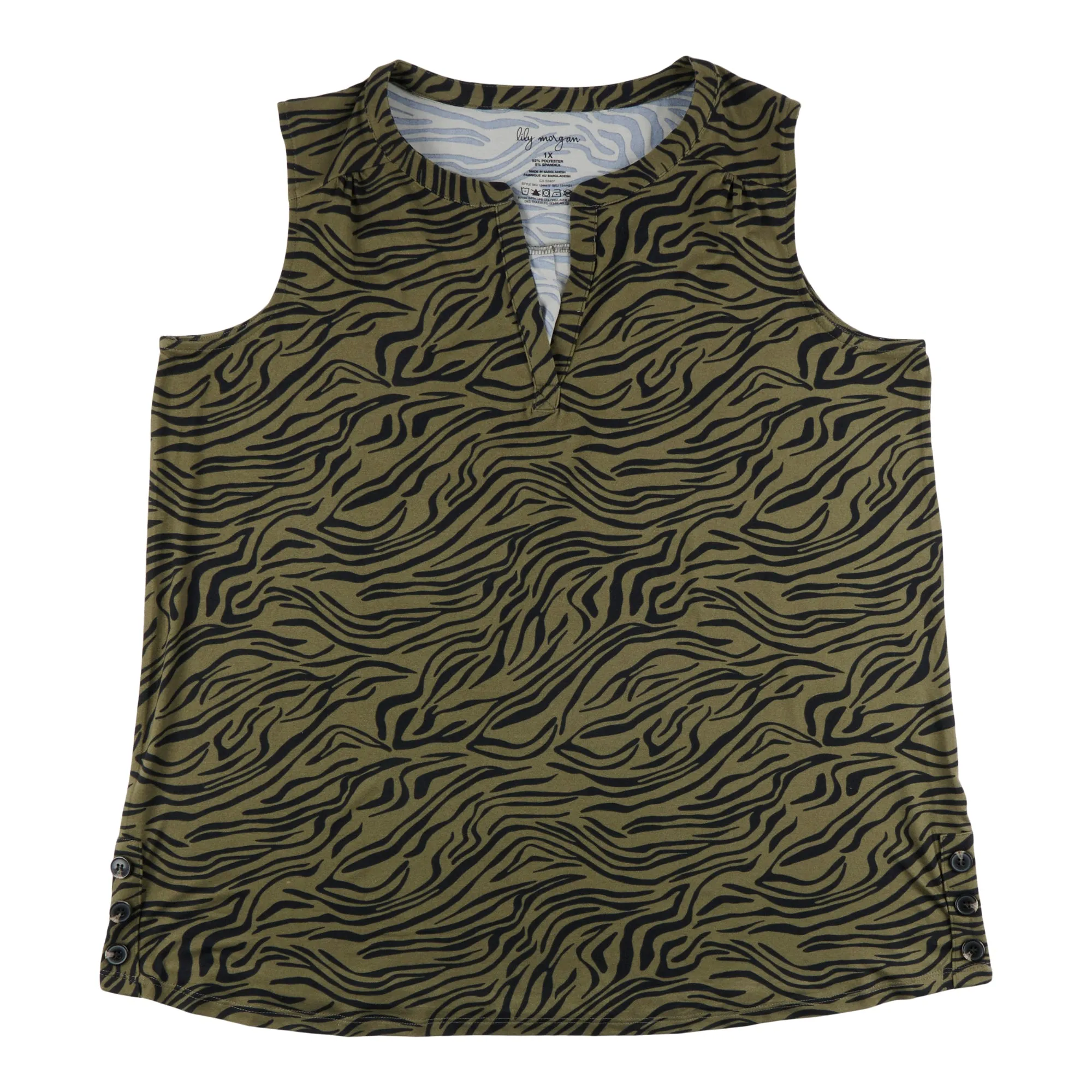 lily morgan Women's Plus V-Neck Button Detail Camisole sold by Giant Tiger product image thumbnail 3