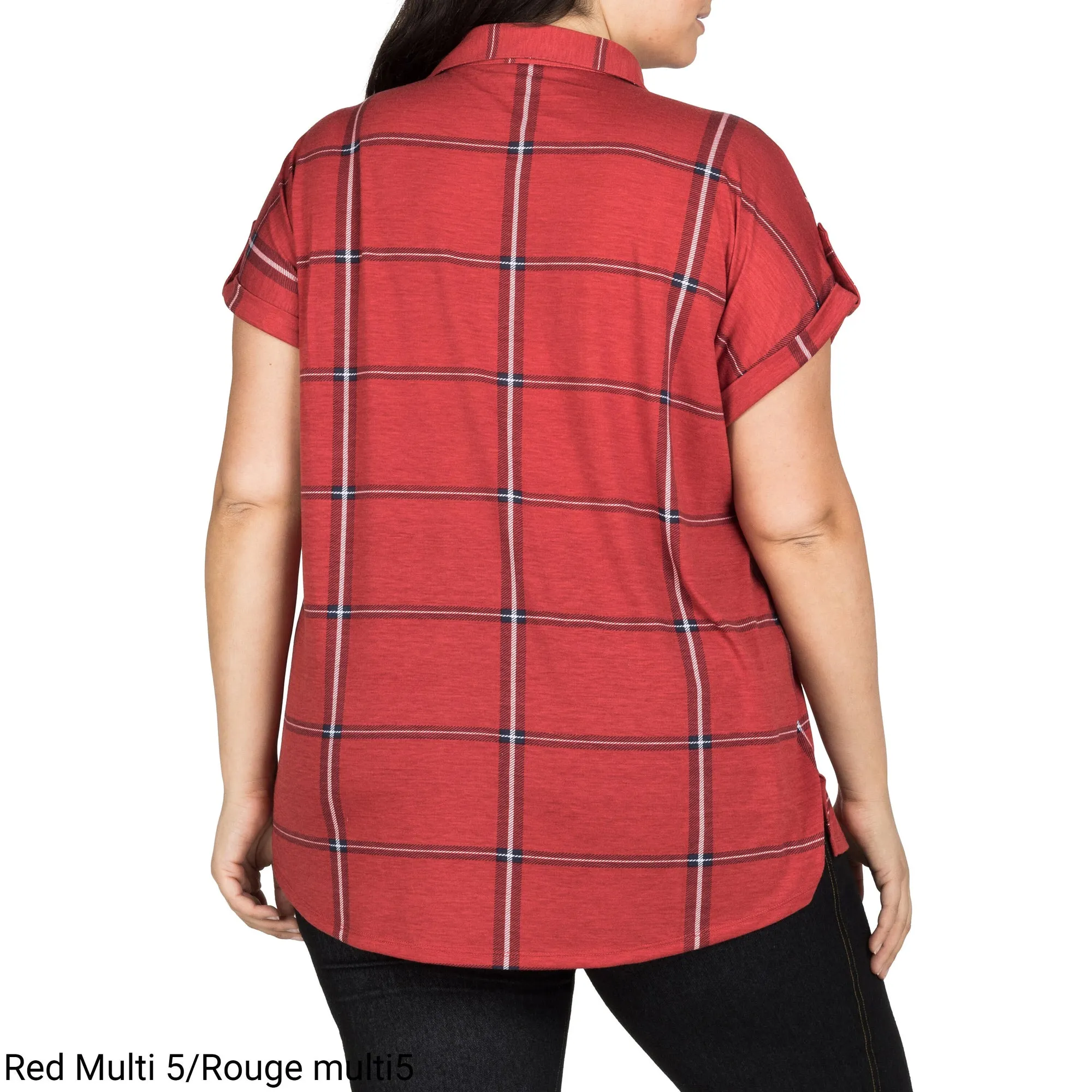 mySTYLE Women's Plus Plaid Popover Top sold by Giant Tiger product image thumbnail 5