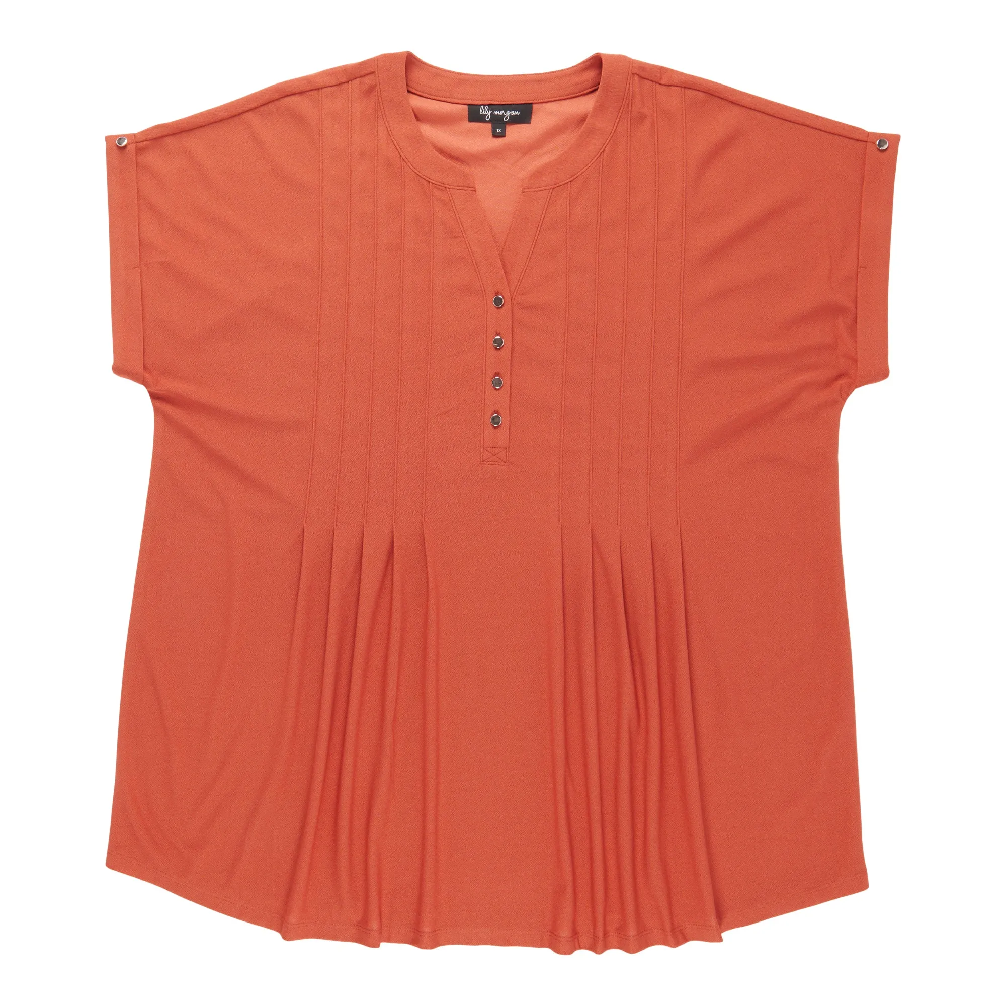 lily morgan Women's Plus Pleated V-Neck Blouse sold by Giant Tiger product image thumbnail 4