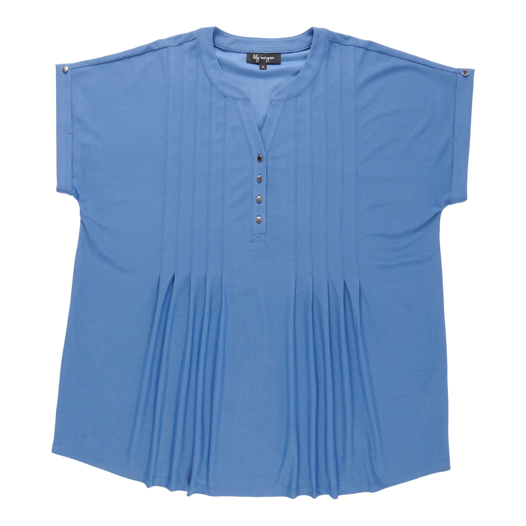 lily morgan Women's Plus Pleated V-Neck Blouse sold by Giant Tiger product image thumbnail 3