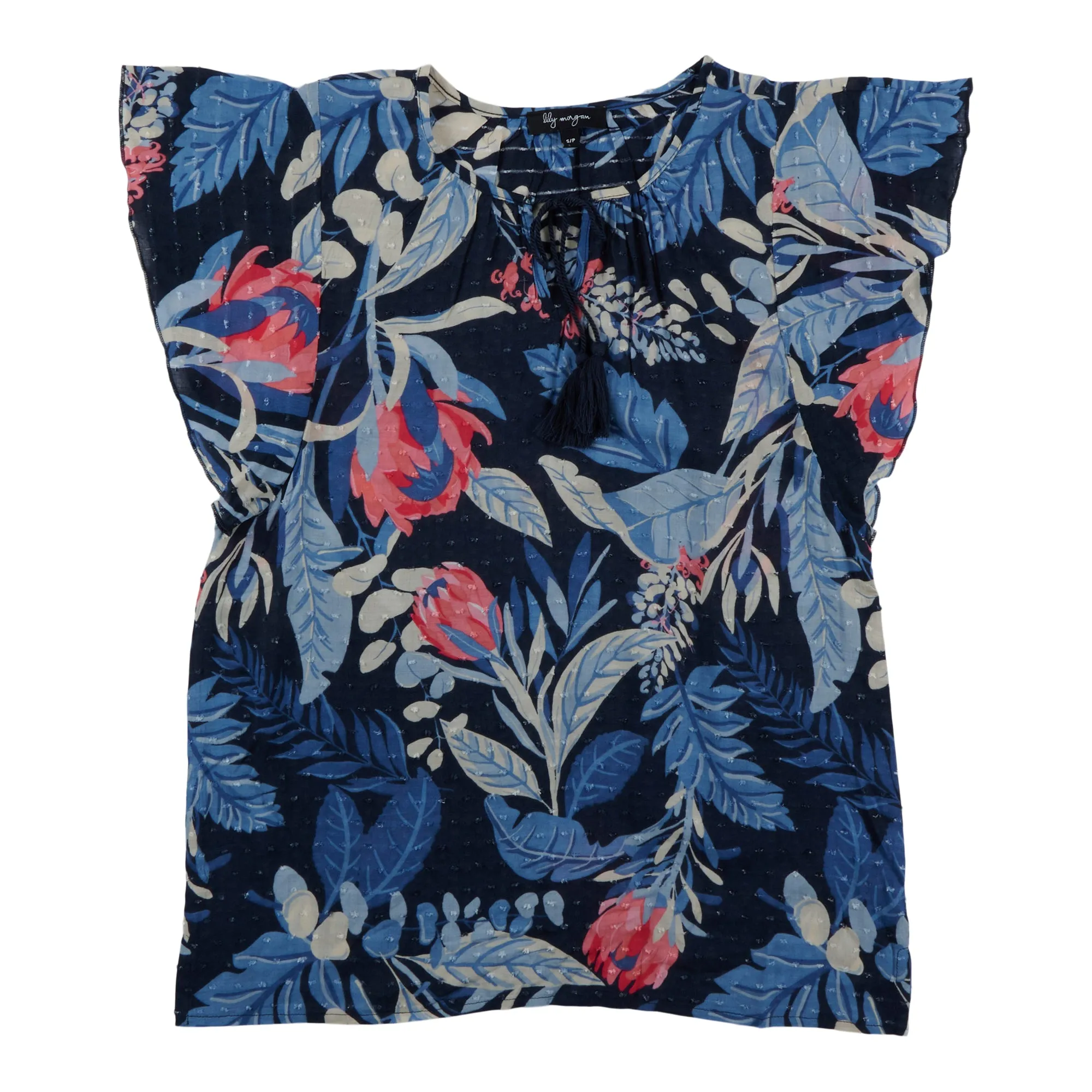 lily morgan Women's Swiss Dot Printed Blouse sold by Giant Tiger product image thumbnail 2