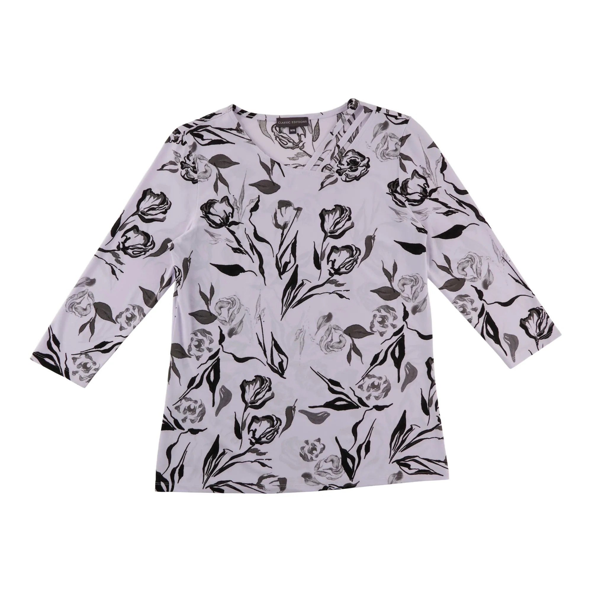 Classic Editions Women's Printed 3/4 Sleeve Top sold by Giant Tiger product image thumbnail 2