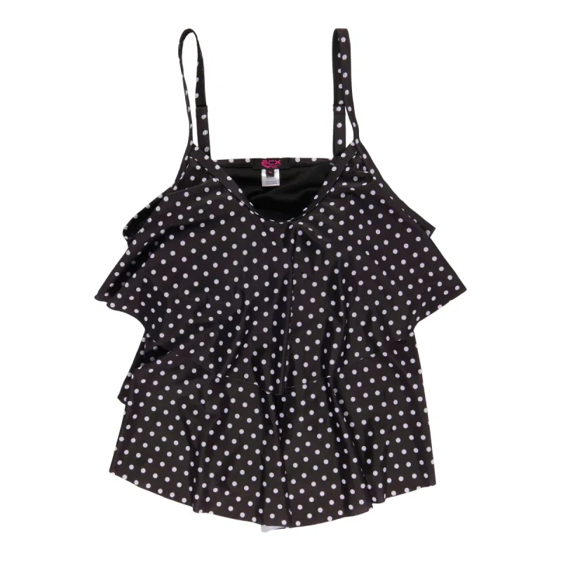 ACX Active Women's Plus Polka Dot Tiered Tankini Top sold by Giant Tiger
