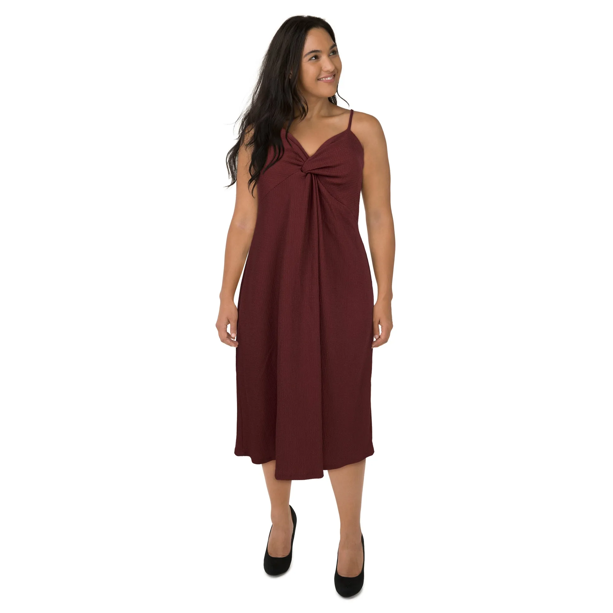 lily morgan Women's Plus Tie Front Midi Dress sold by Giant Tiger product image thumbnail 3