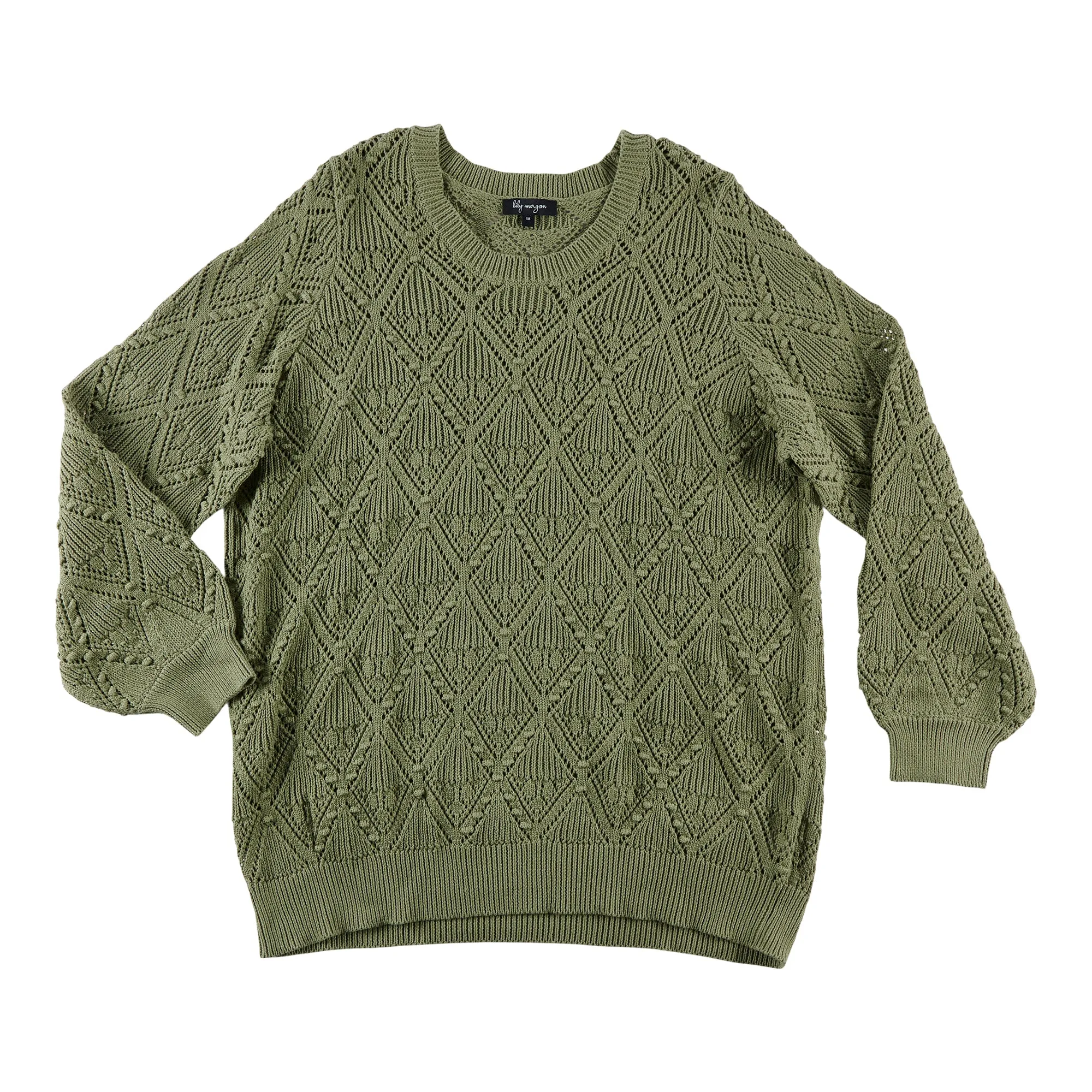 lily morgan Women's Plus Pointelle Pullover Sweater sold by Giant Tiger product image thumbnail 2