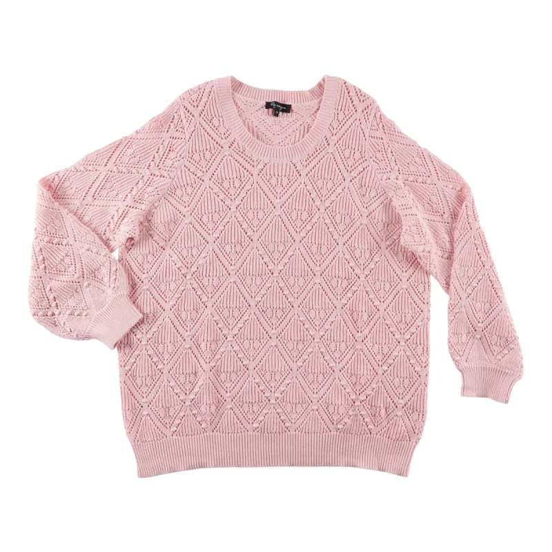 lily morgan Women's Plus Pointelle Pullover Sweater sold by Giant Tiger