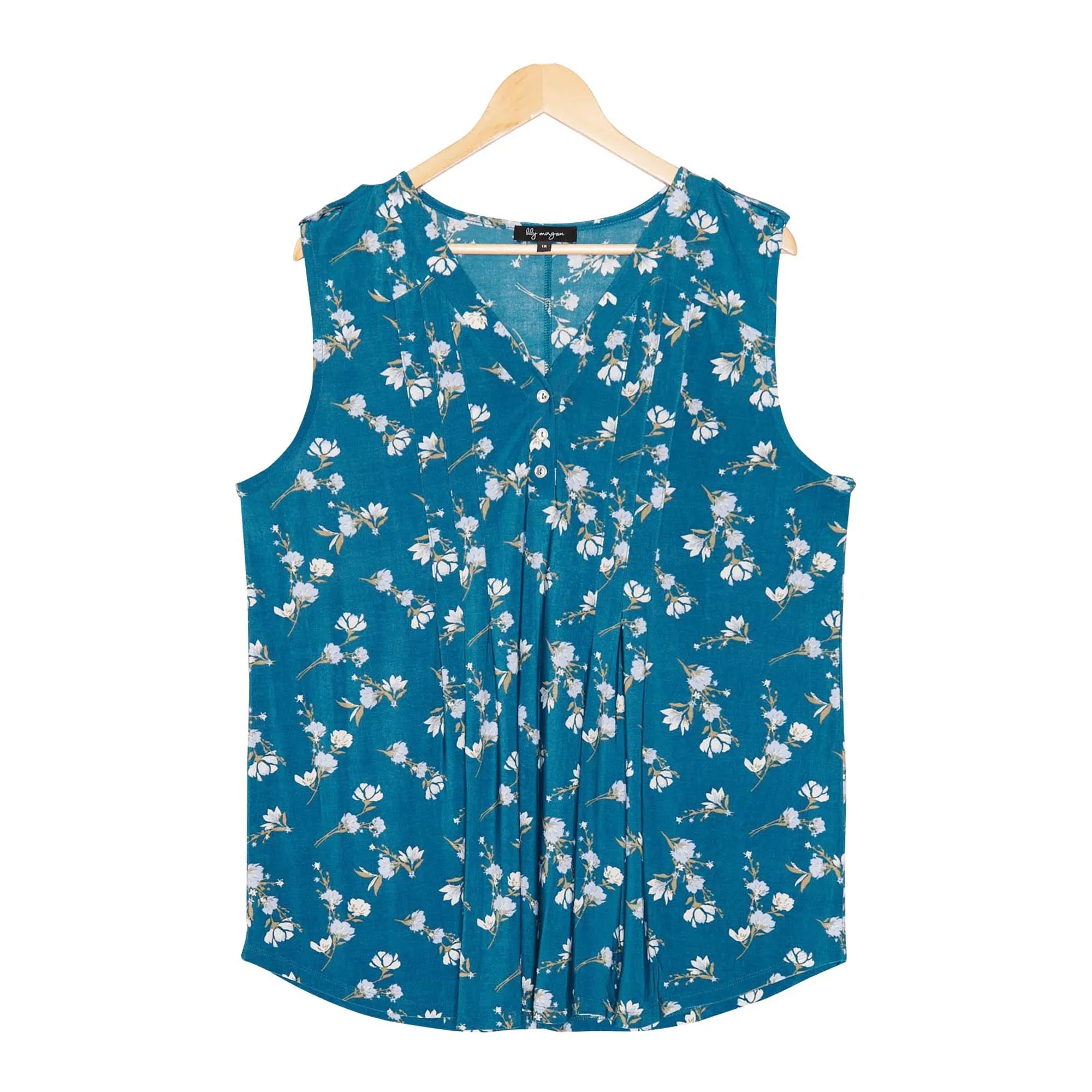 lily morgan Women's Plus Printed Pintuck Cami sold by Giant Tiger product image thumbnail 2