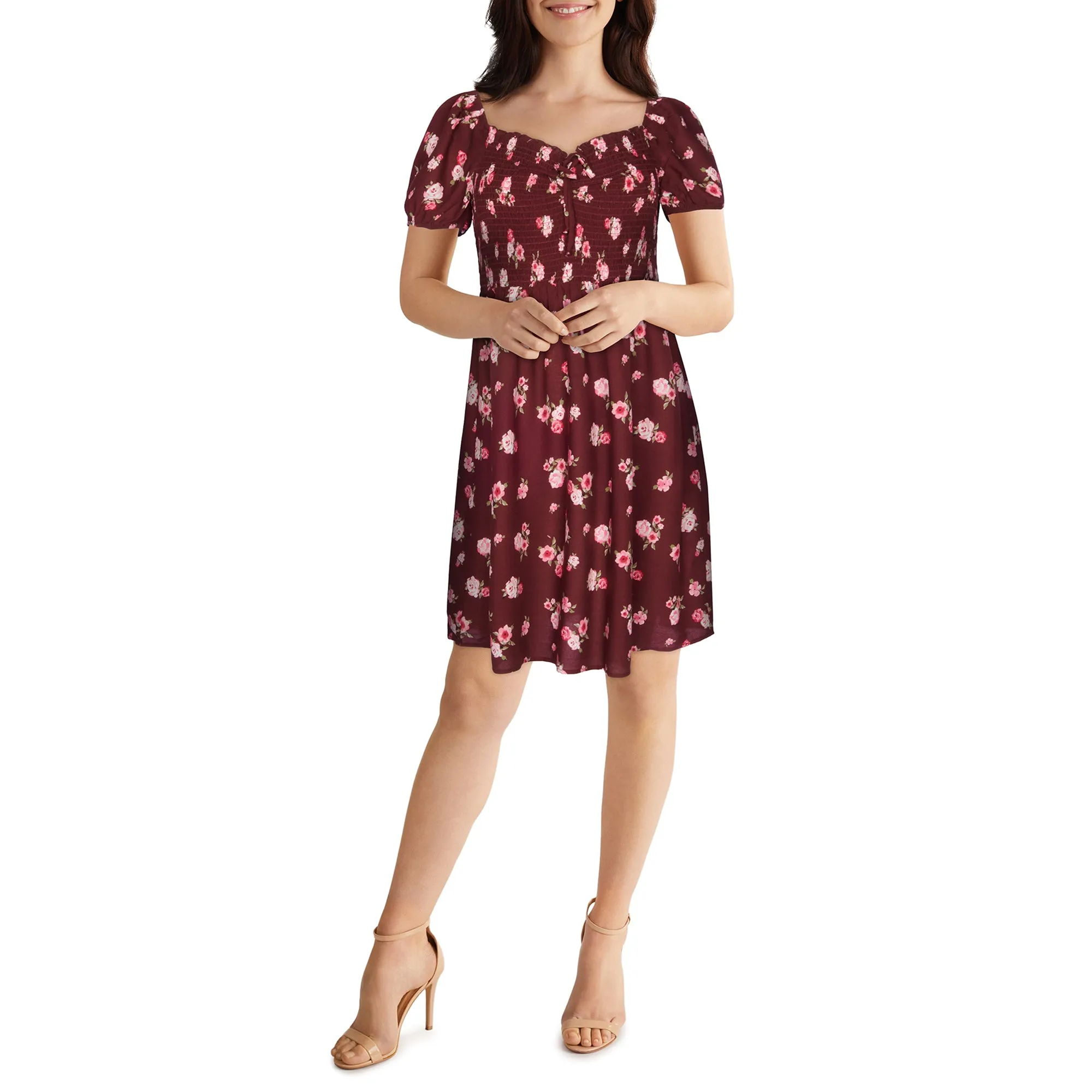 lily morgan Women's Trendsetters Floral Print Cap Sleeve Dress sold by Giant Tiger product image thumbnail 3