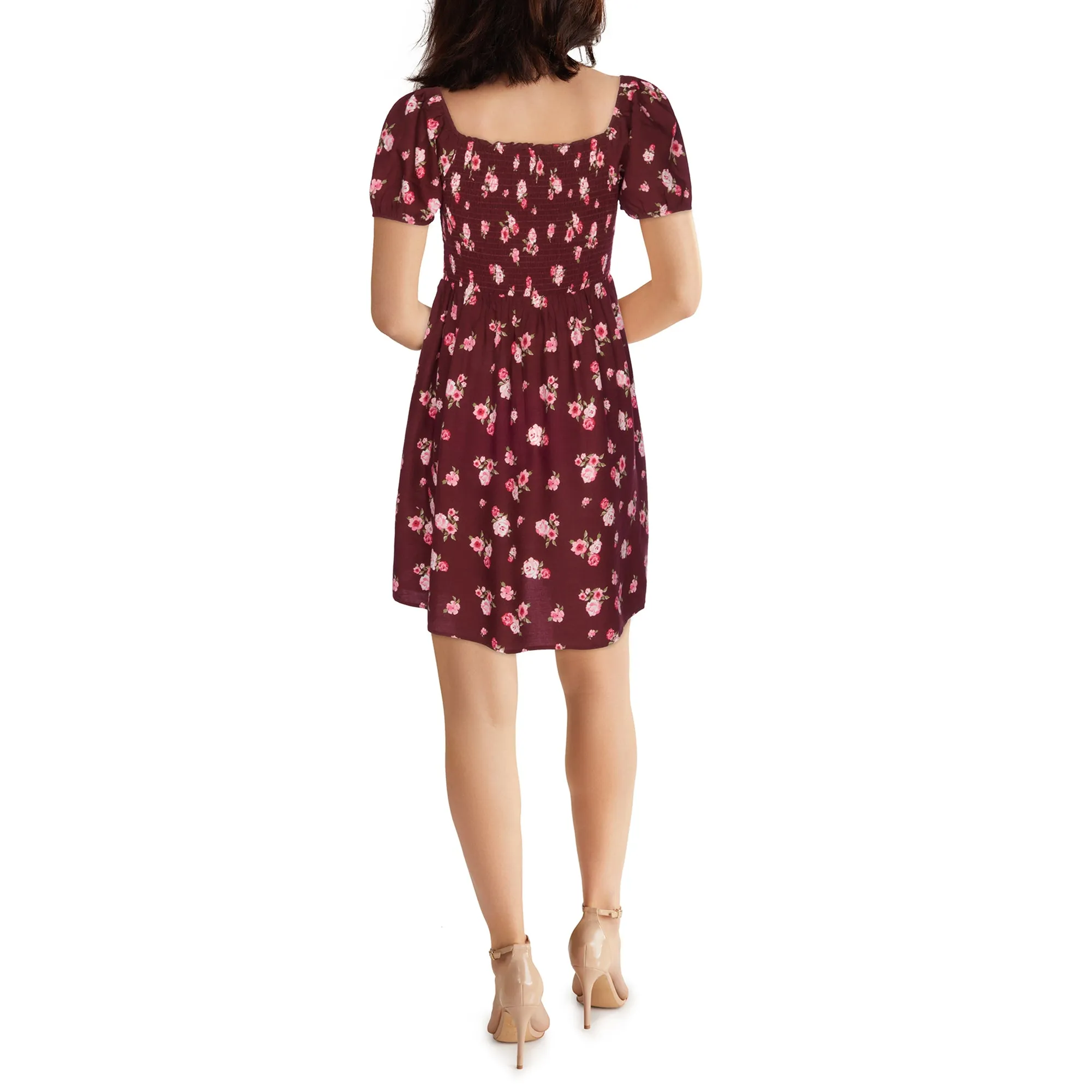 lily morgan Women's Trendsetters Floral Print Cap Sleeve Dress sold by Giant Tiger product image thumbnail 4