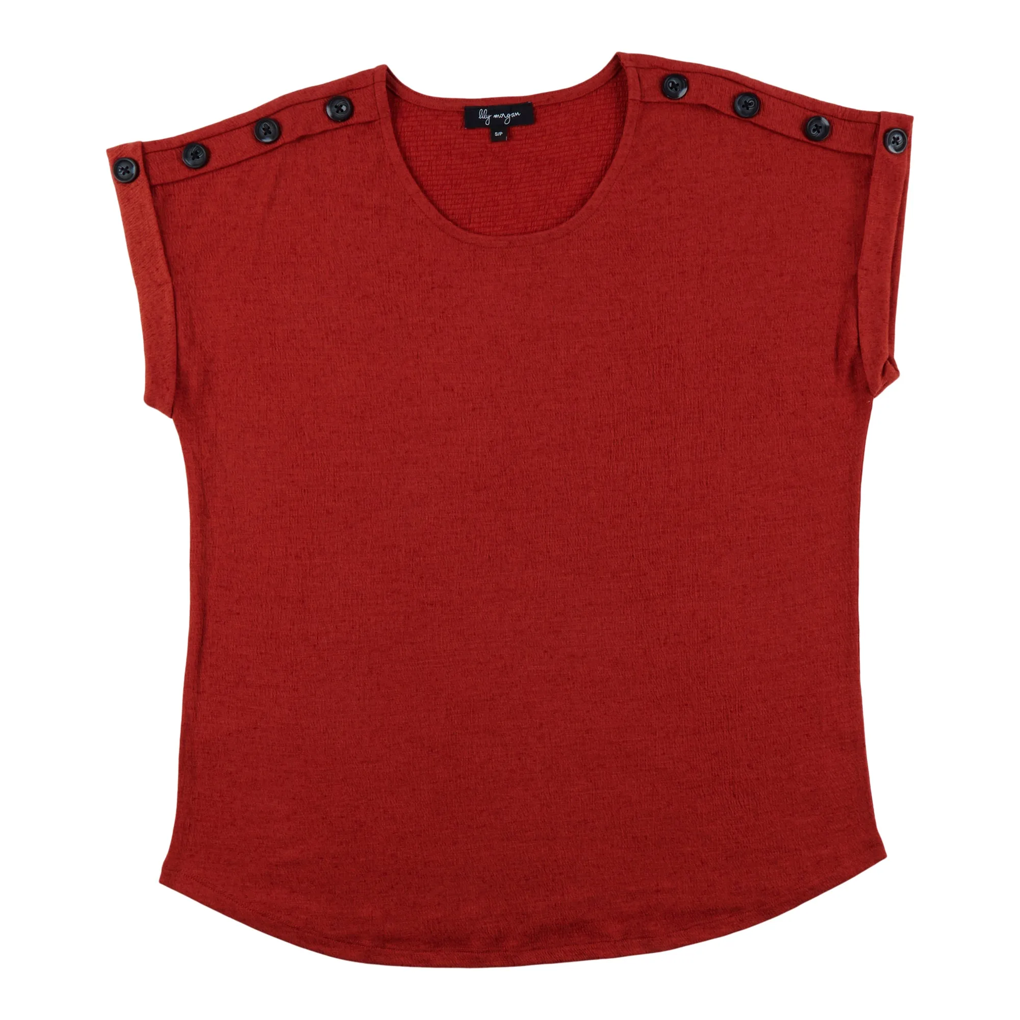 lily morgan Women's Short Sleeve Button Detail Blouse sold by Giant Tiger product image thumbnail 4