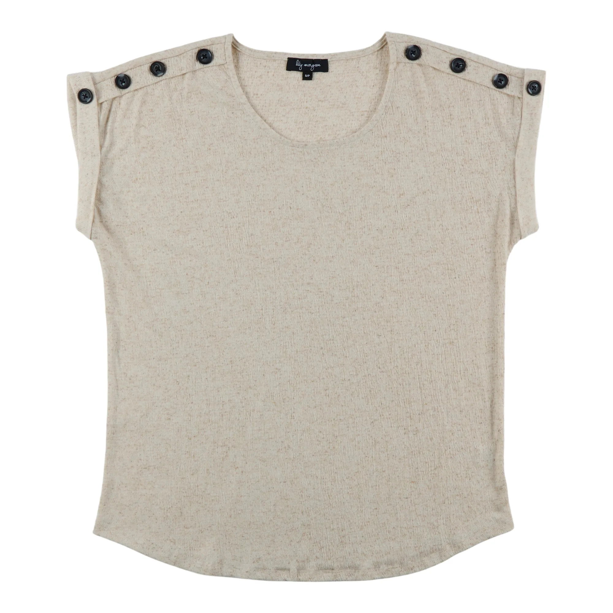 lily morgan Women's Short Sleeve Button Detail Blouse sold by Giant Tiger