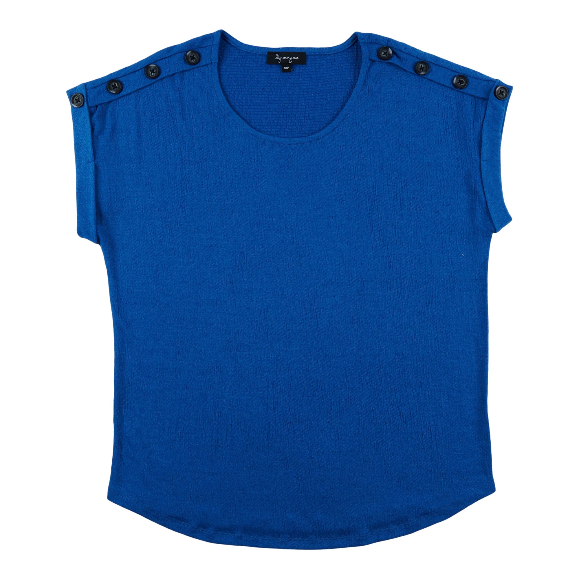 lily morgan Women's Short Sleeve Button Detail Blouse sold by Giant Tiger product image thumbnail 2