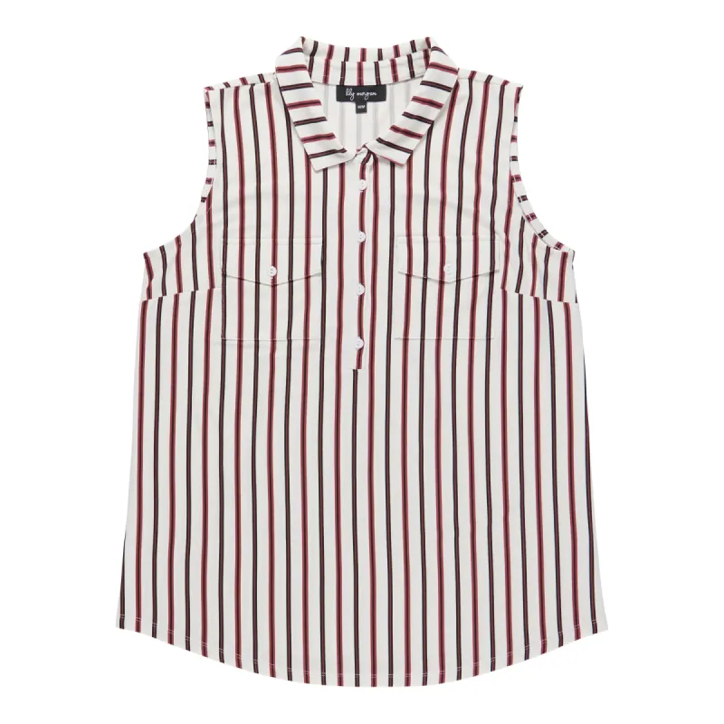 lily morgan Women's Trendsetters Button-Up Collar Top sold by Giant Tiger