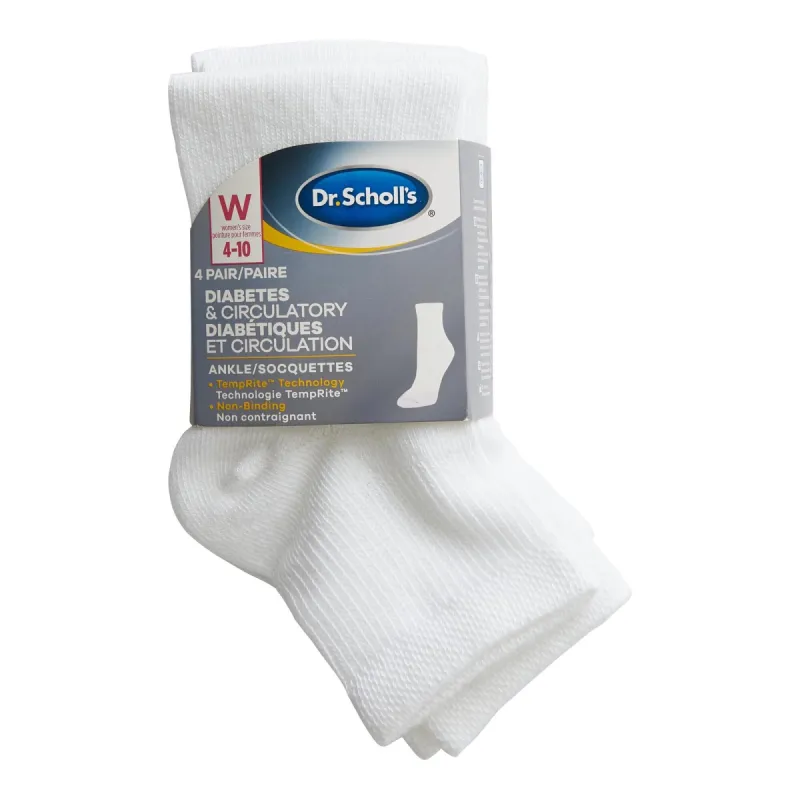 Dr. Scholl's Women's Diabetic and Circulatory Seamless Ankle Socks, 9 to 11, 4-Pack made by Giant Tiger