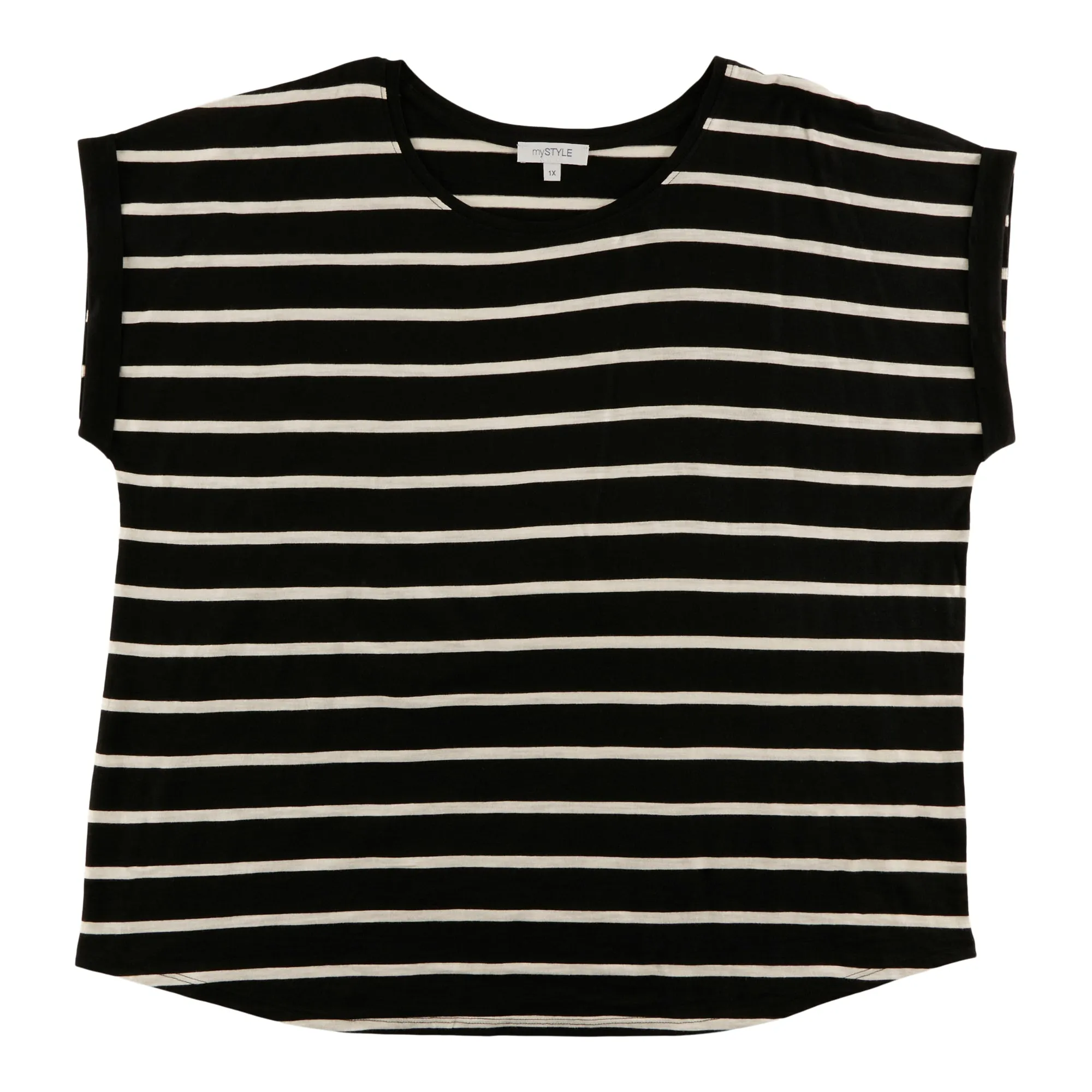 mySTYLE Women's Plus Slub Roll Sleeve Top sold by Giant Tiger product image thumbnail 2