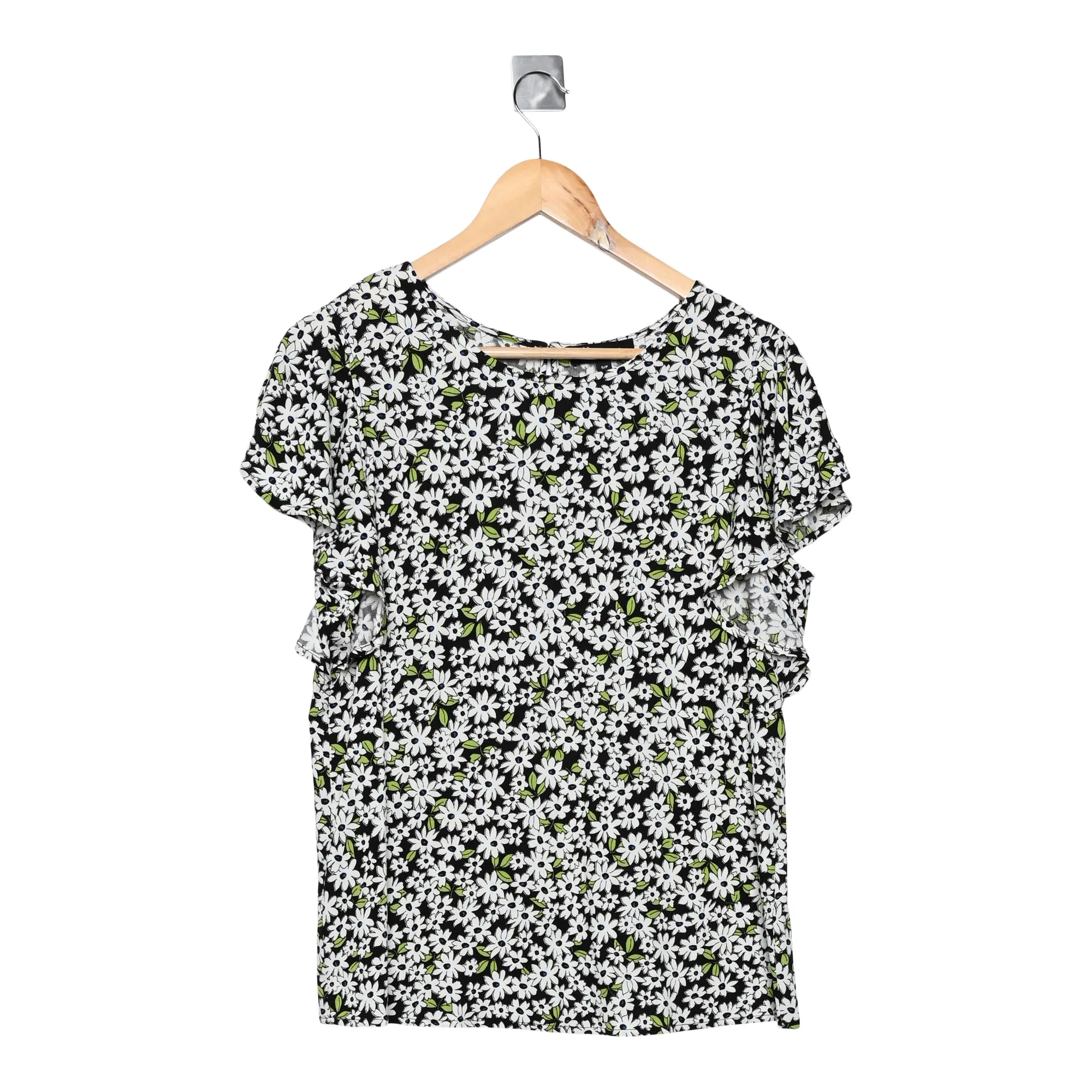 lily morgan Women's Printed Ruffle Sleeve Blouse sold by Giant Tiger product image thumbnail 2