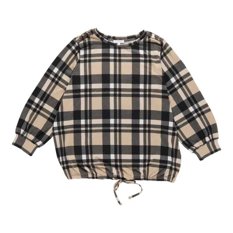 mySTYLE Women's Plus Long Sleeve Hacci Top with Front Tie sold by Giant Tiger