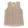 lily morgan Women's Exotic Striped Sleeveless Linen Blouse sold by Giant Tiger