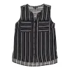 lily morgan Women's Exotic Striped Sleeveless Linen Blouse sold by Giant Tiger