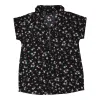lily morgan Women's Spring Flair Printed Zip Front Top, Black sold by Giant Tiger