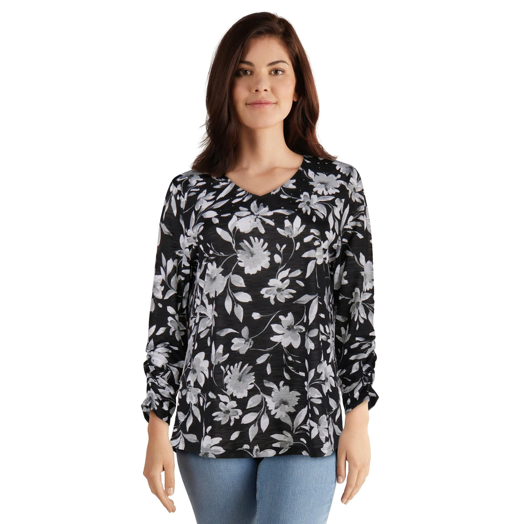 Women's V-Neck Long Sleeve Blouse sold by Giant Tiger