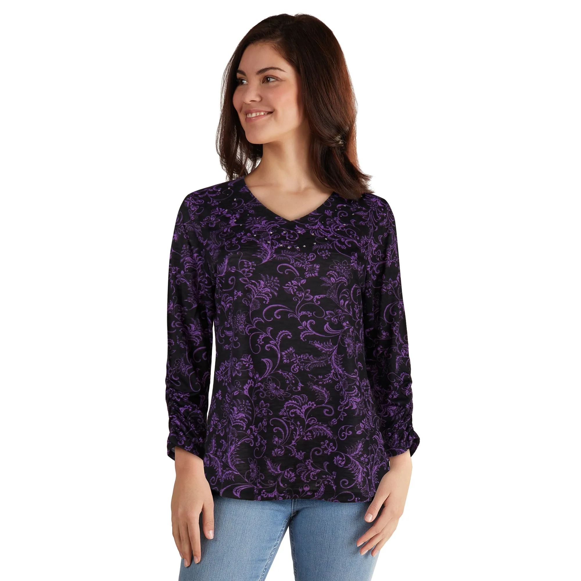Women's V-Neck Long Sleeve Blouse sold by Giant Tiger product image thumbnail 3