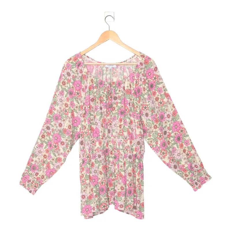 mySTYLE Women's Plus Seaside Smocked Waist Blouse sold by Giant Tiger