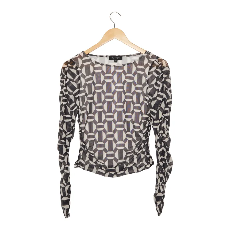 lily morgan Women's Spring Bloom Ruched Mesh Top sold by Giant Tiger