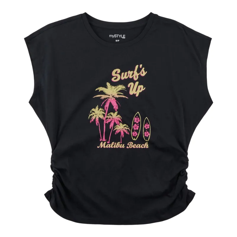 mySTYLE Women's Side Ruching Tee sold by Giant Tiger