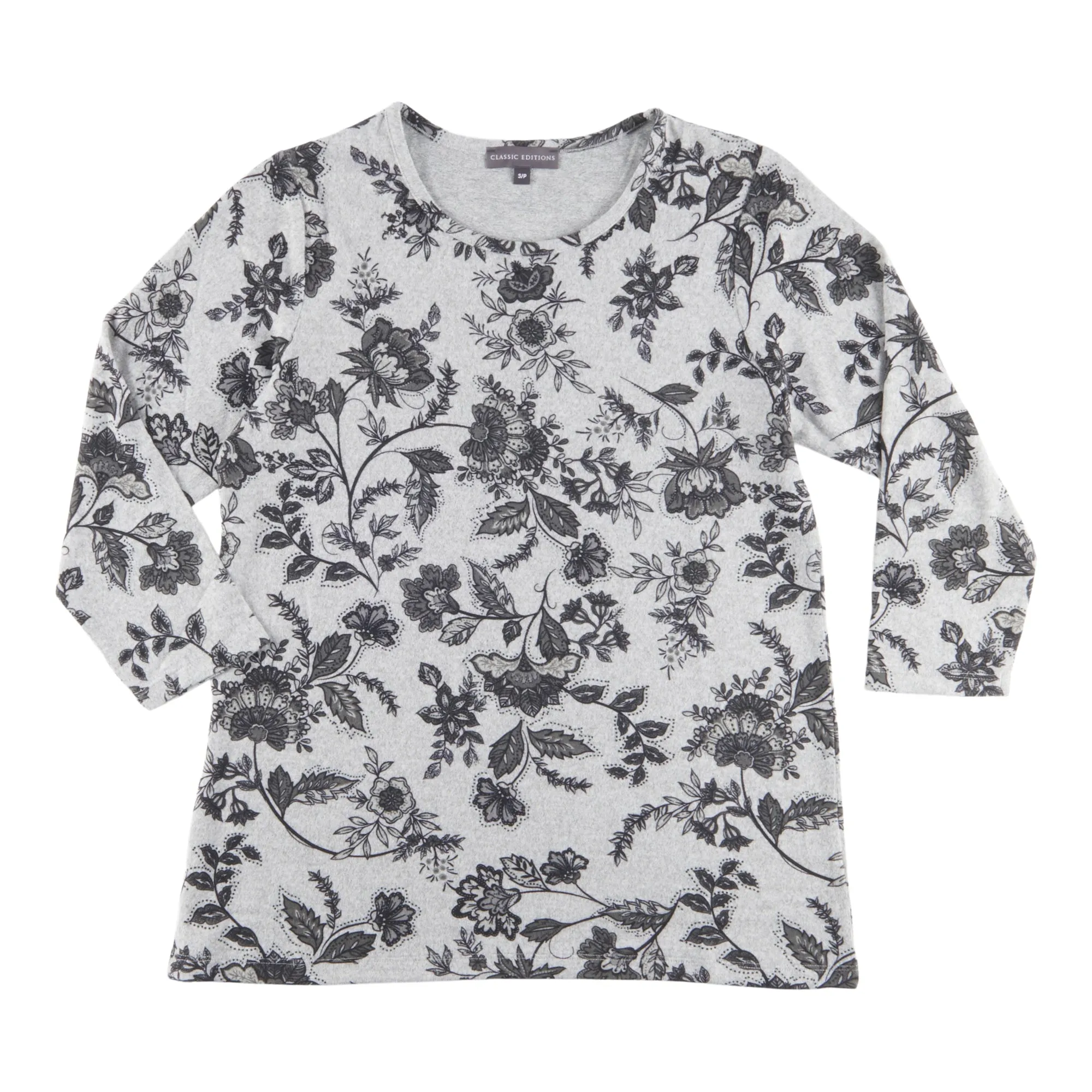 Classic Editions Women's Printed Three Quarter Sleeve Snit Top sold by Giant Tiger product image thumbnail 3
