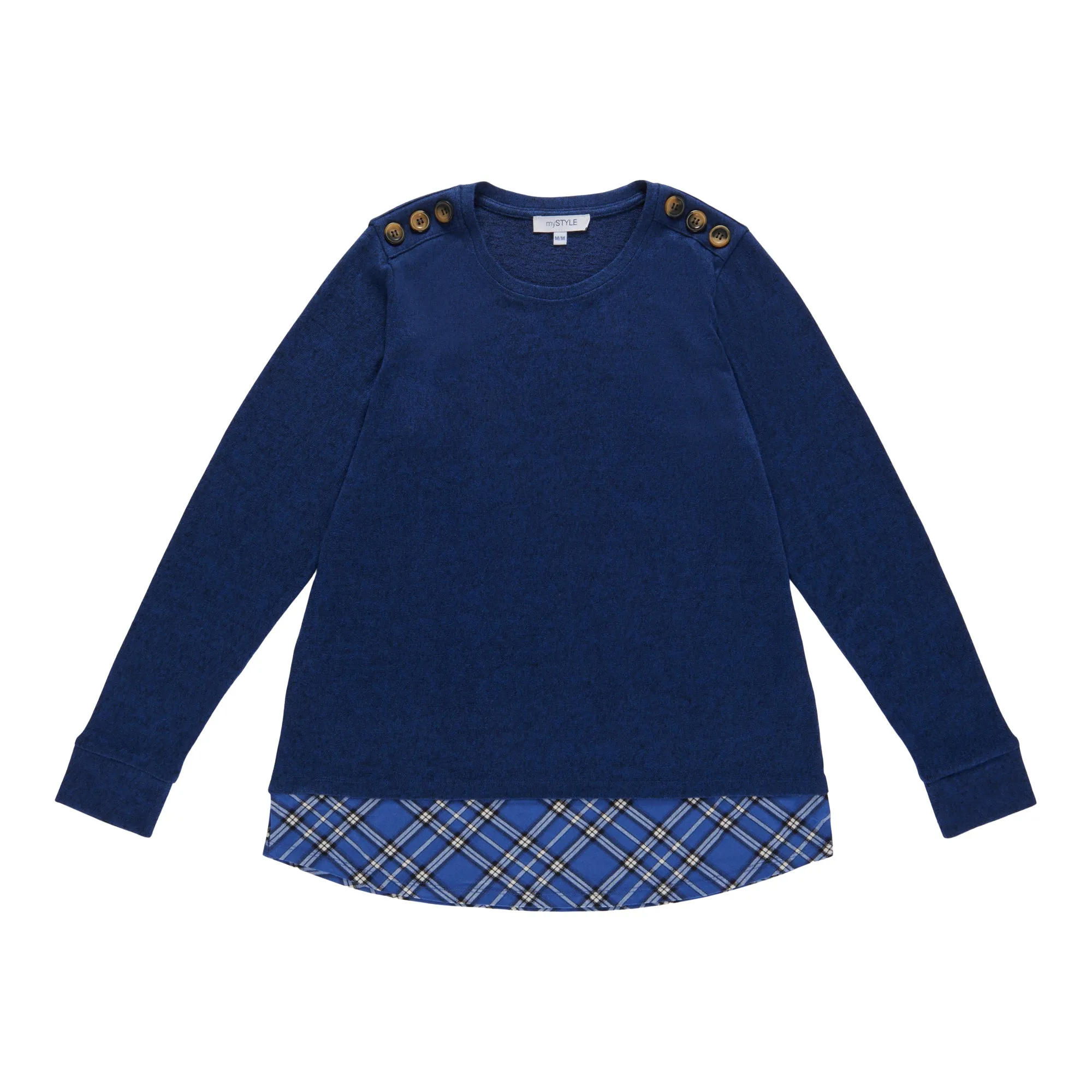 mySTYLE Women's Long Sleeve Fooler Top sold by Giant Tiger