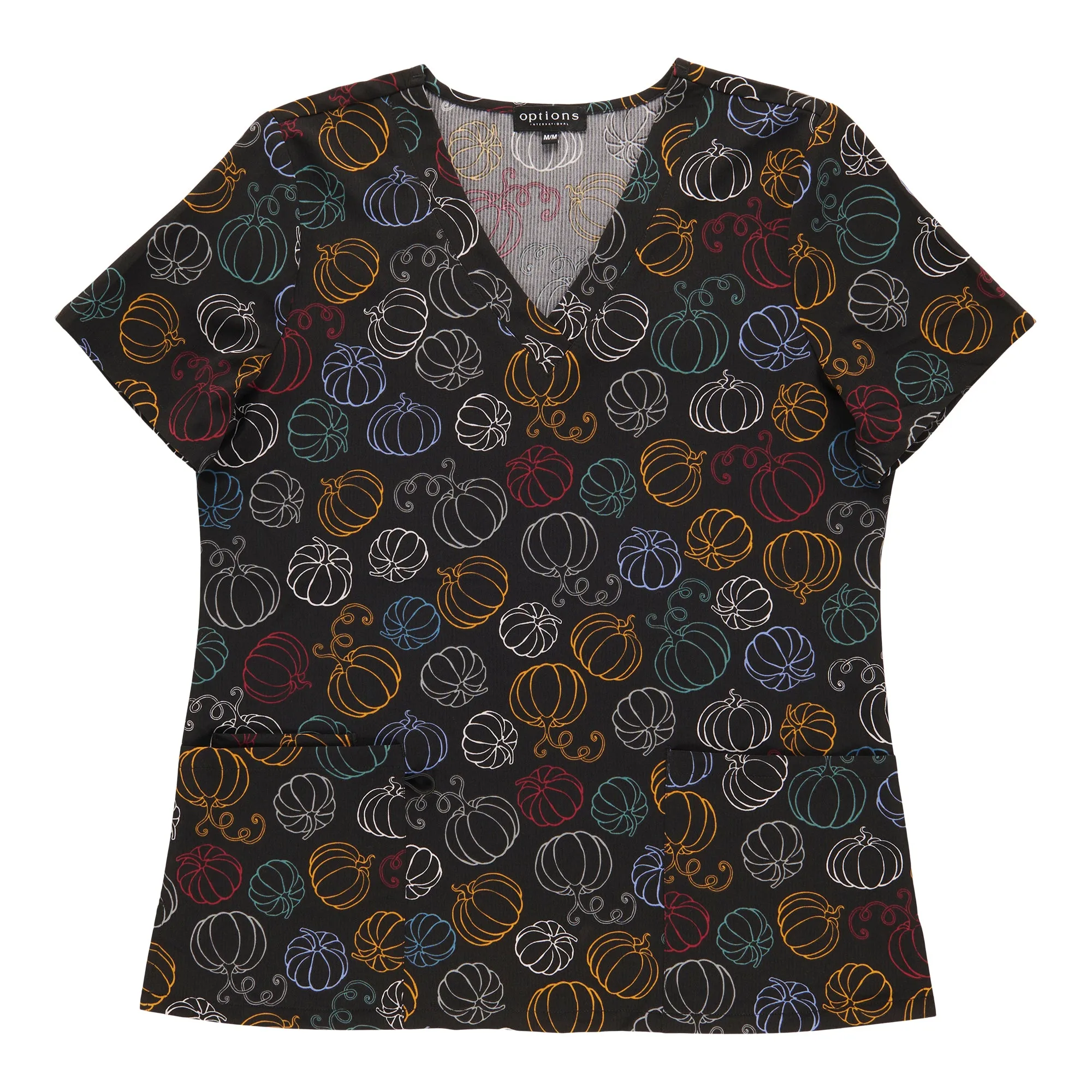Options Women's Pumpkin Print Scrub Top sold by Giant Tiger