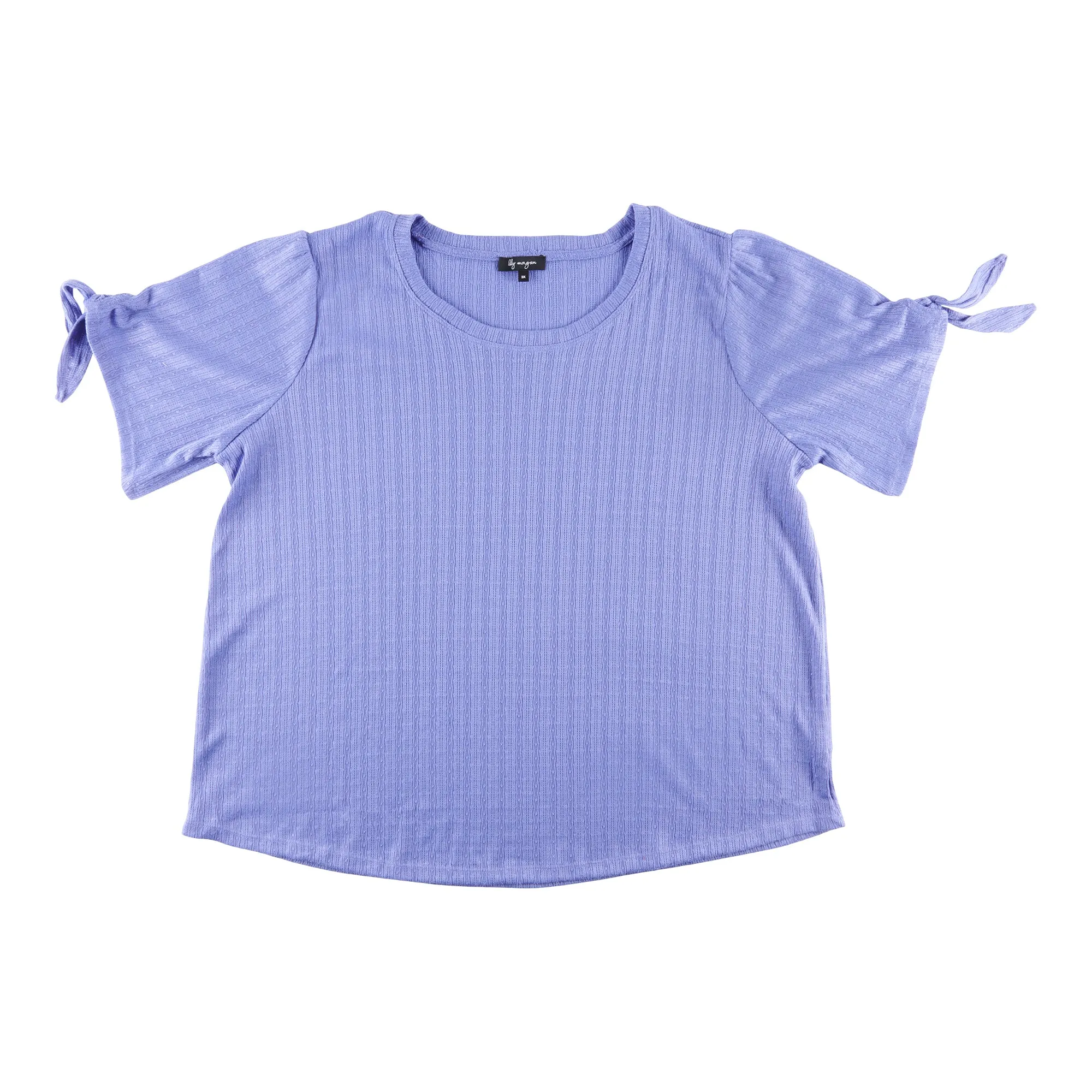 lily morgan Women's Plus Tie Sleeve Snit Top sold by Giant Tiger product image thumbnail 3