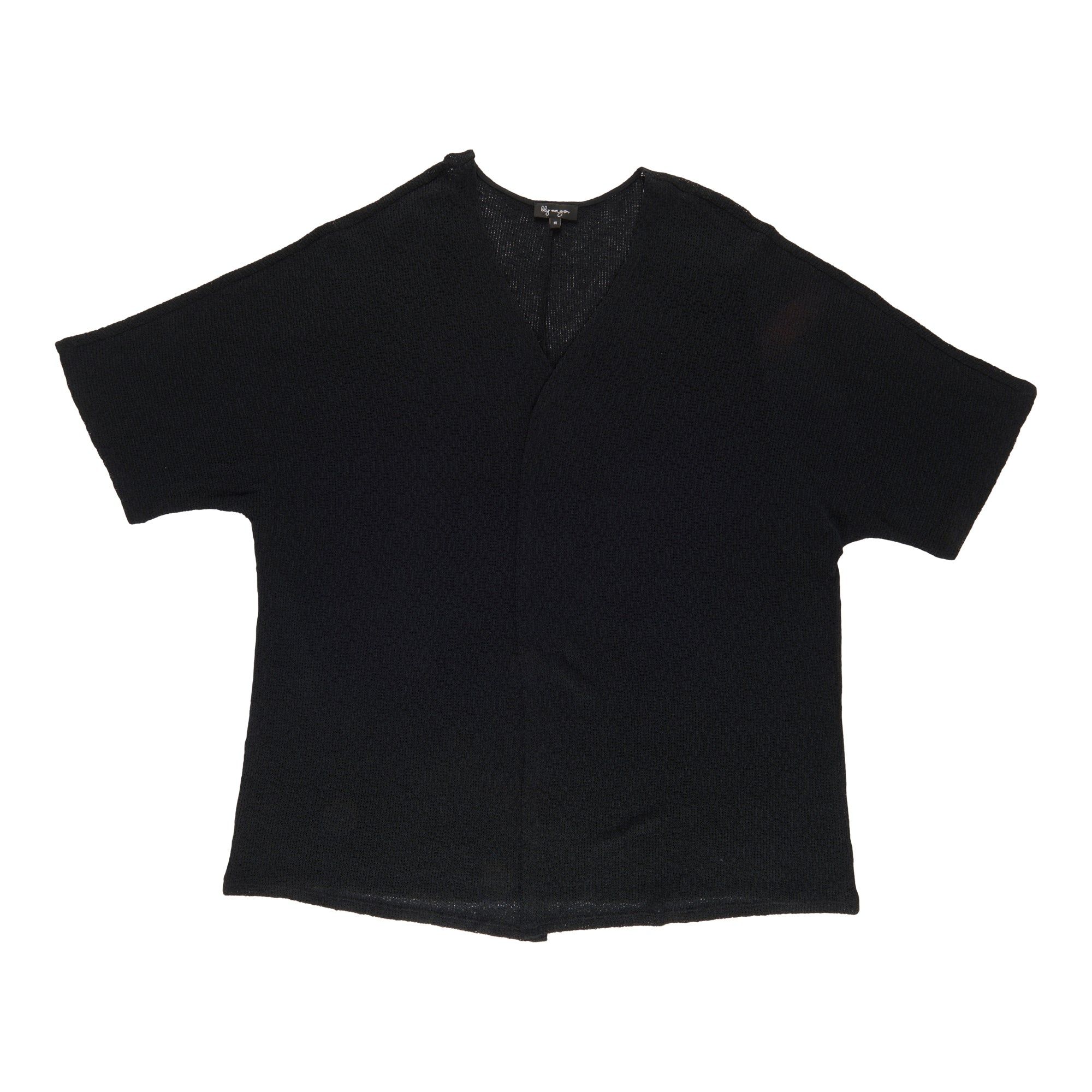 lily morgan Women's Plus Scalloped V-Neck Cardigan sold by Giant Tiger