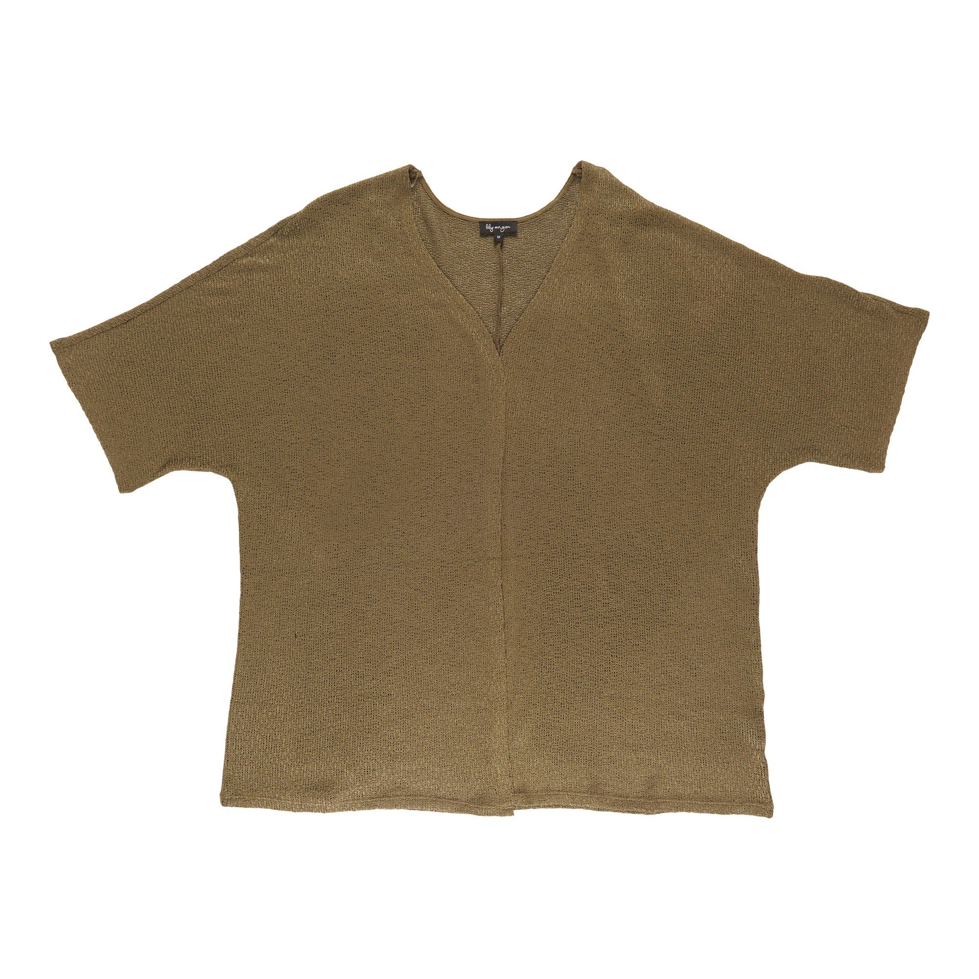 lily morgan Women's Plus Scalloped V-Neck Cardigan sold by Giant Tiger product image thumbnail 4