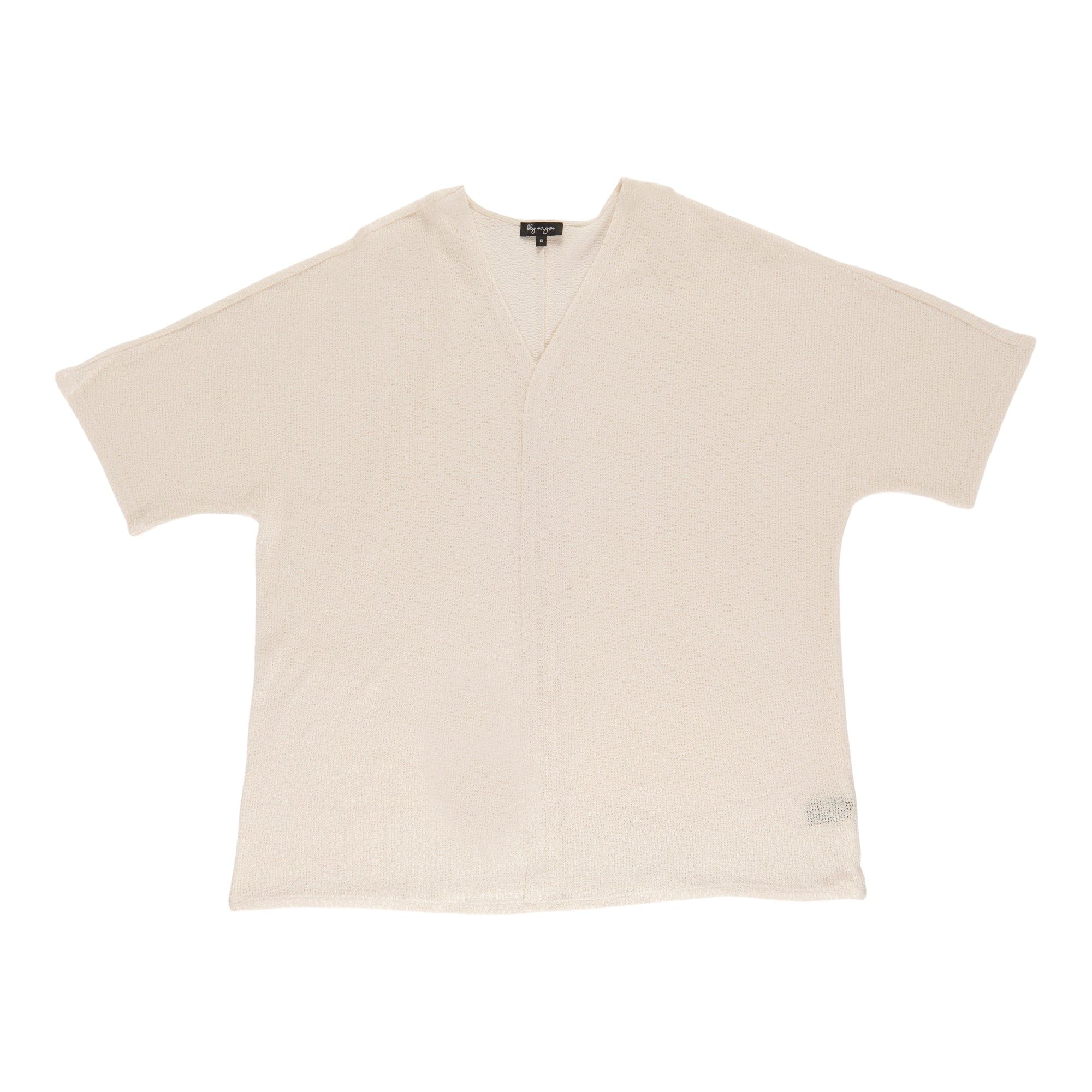 lily morgan Women's Plus Scalloped V-Neck Cardigan sold by Giant Tiger product image thumbnail 3